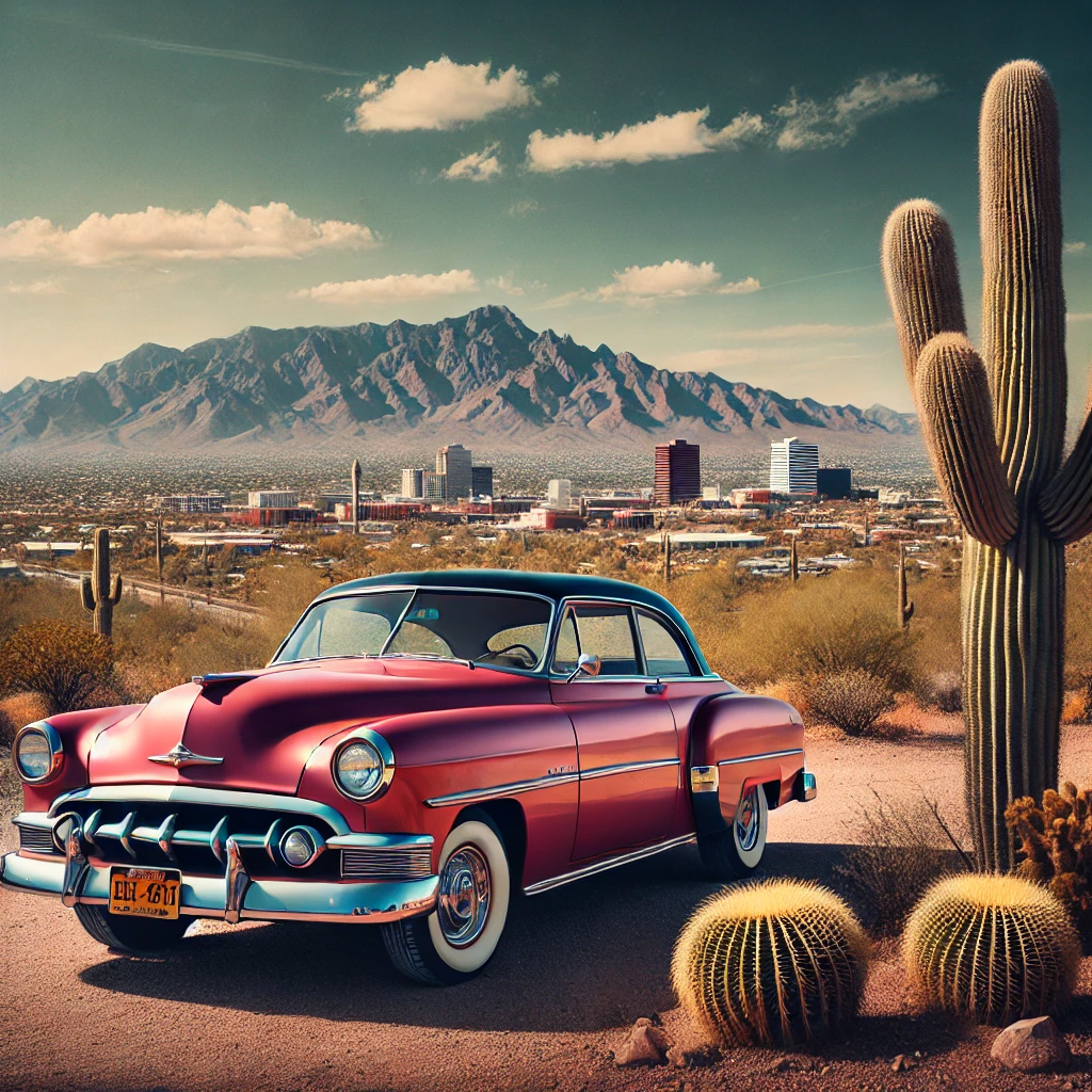 Classic car insurance in Tucson AZ for agreed value coverage, low-mileage use, and restoration protection