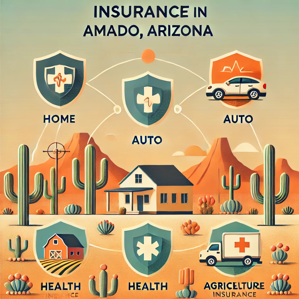 Amado AZ landscape near the Santa Cruz River and Santa Rita foothills—local insurance review with agent