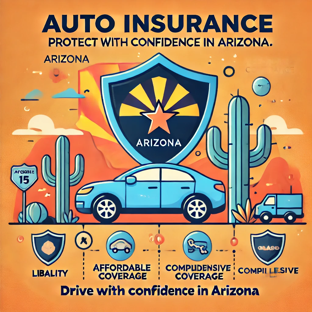 Arizona driver reviewing auto insurance options on a phone