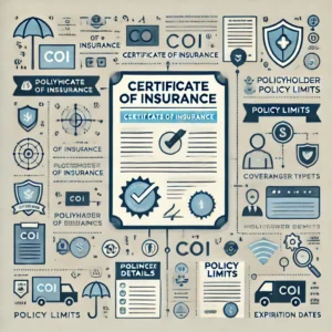 Certificate of insurance