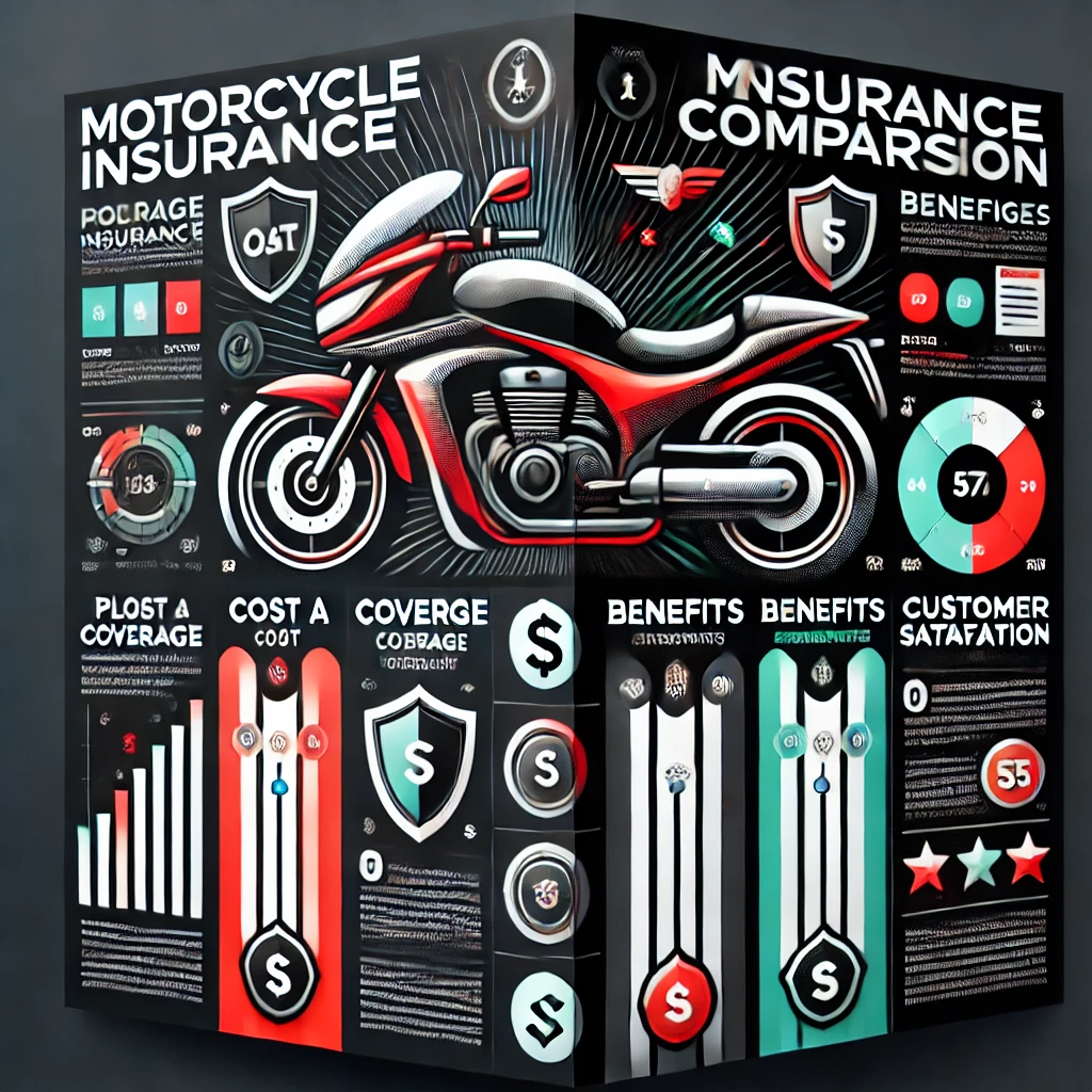 Rider comparing motorcycle insurance quotes alongside a helmet and gloves