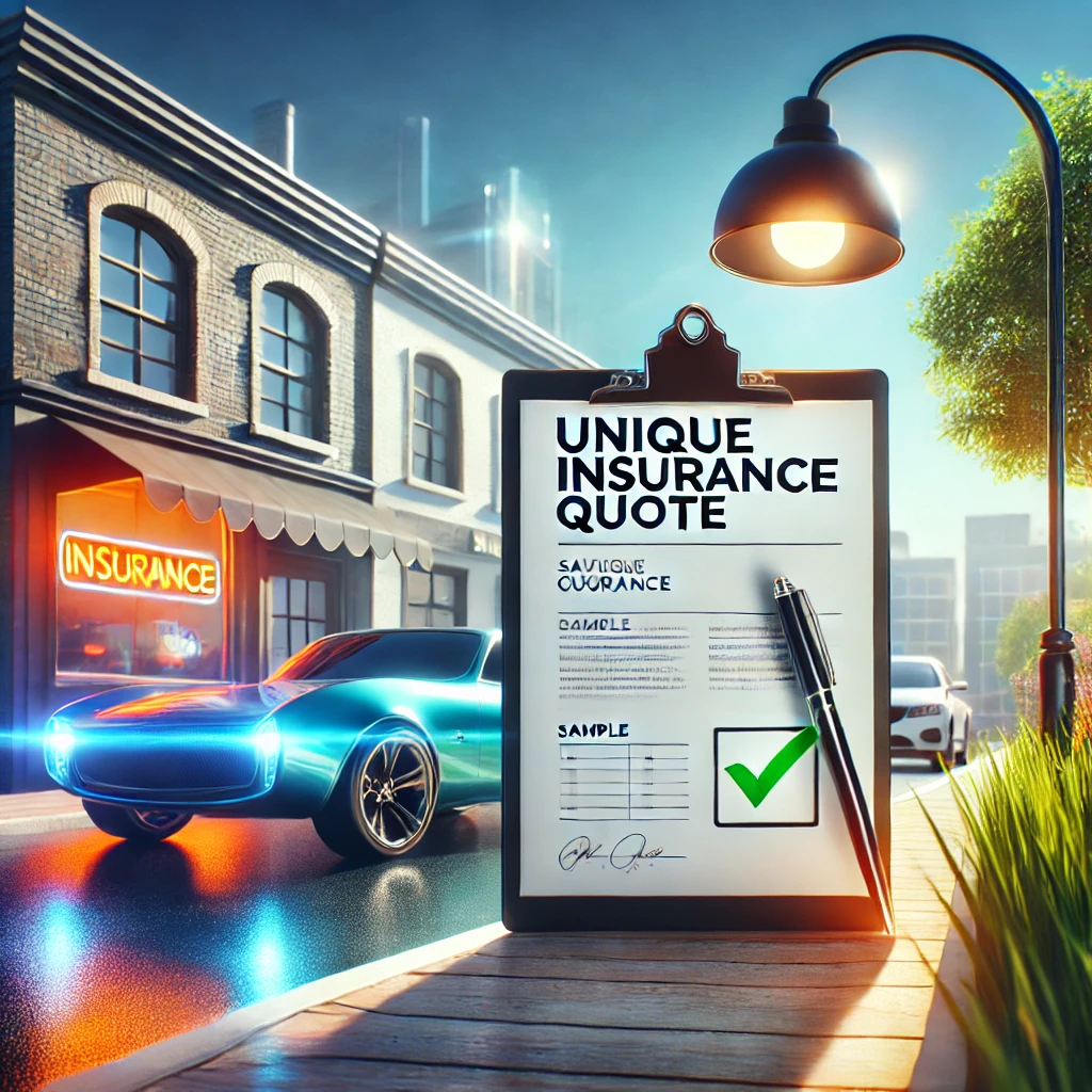 Driver reviewing a Unique Insurance quote and side-by-side options with an independent agent