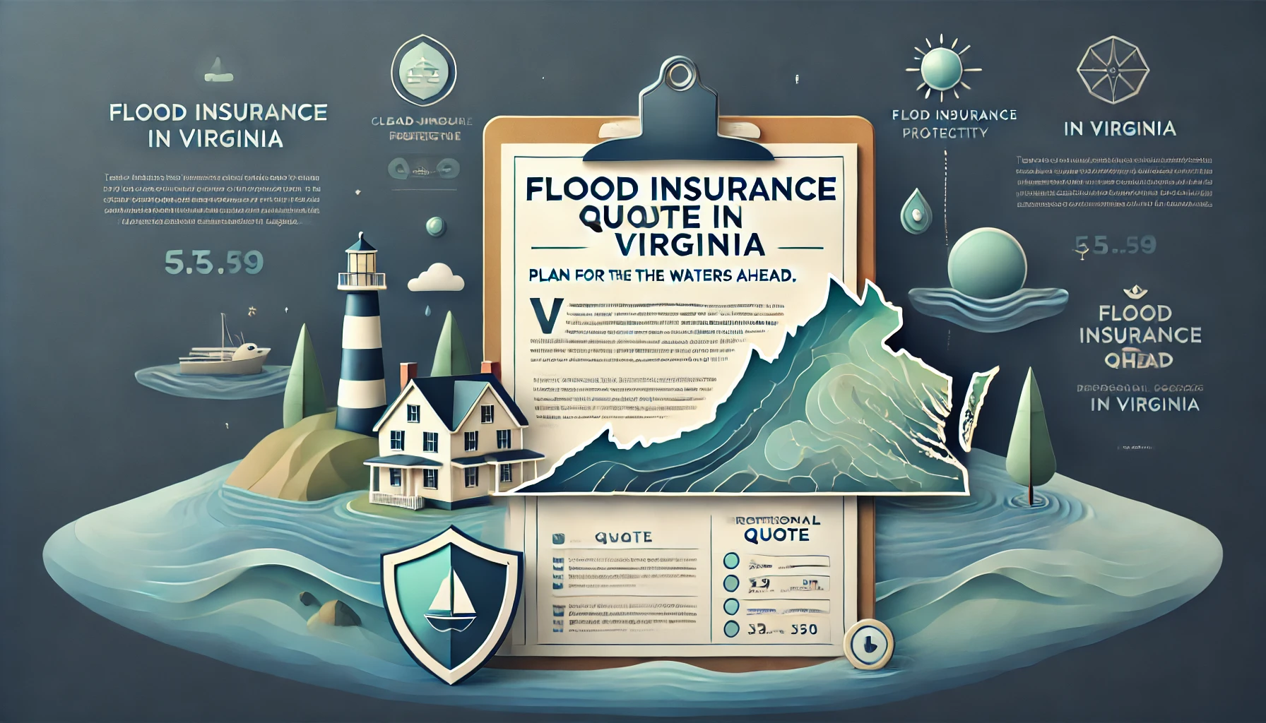 Virginia flood insurance quote page for coastal and inland properties