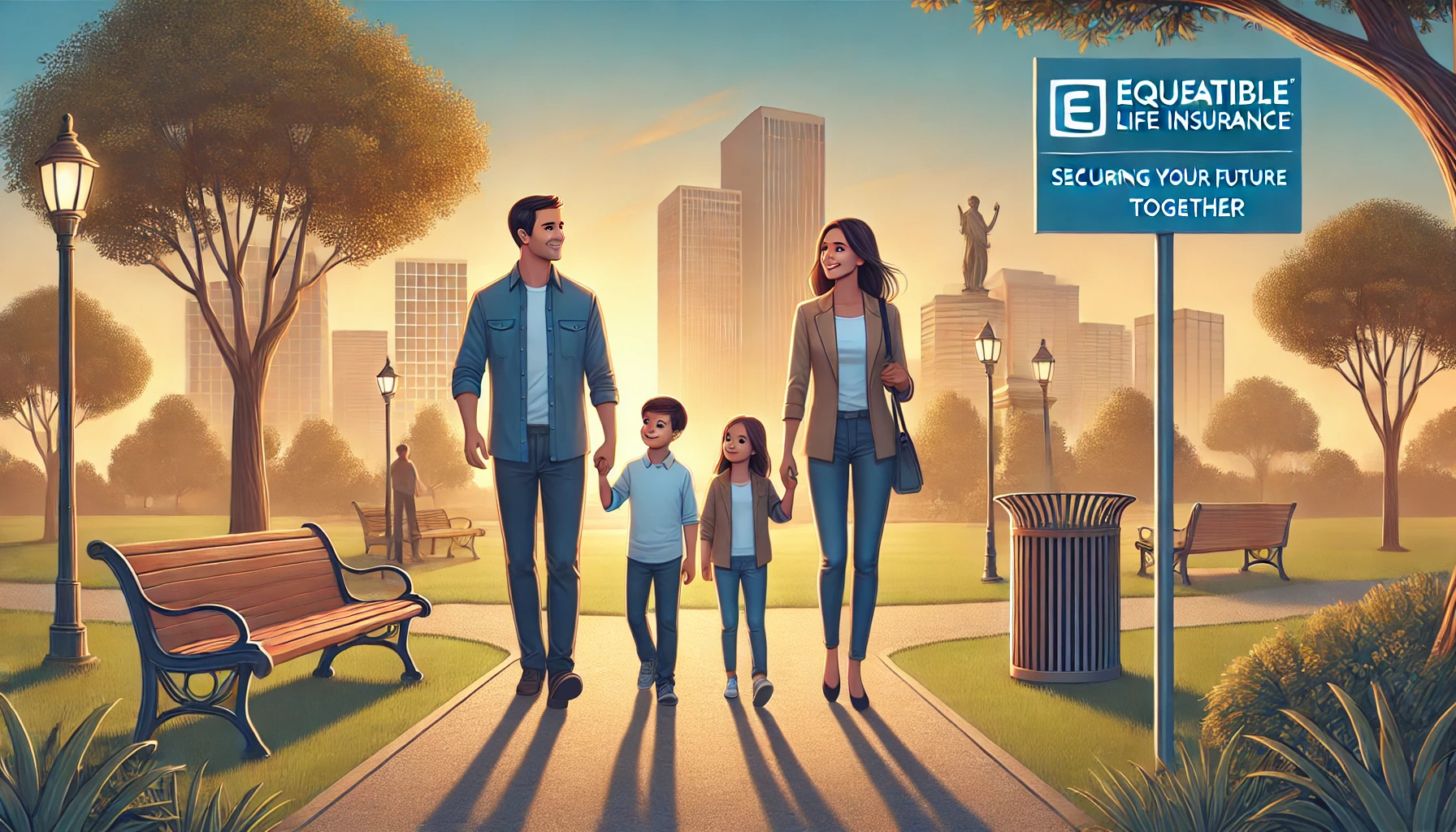 Independent agent comparing Equitable life insurance quotes and other carriers for a family