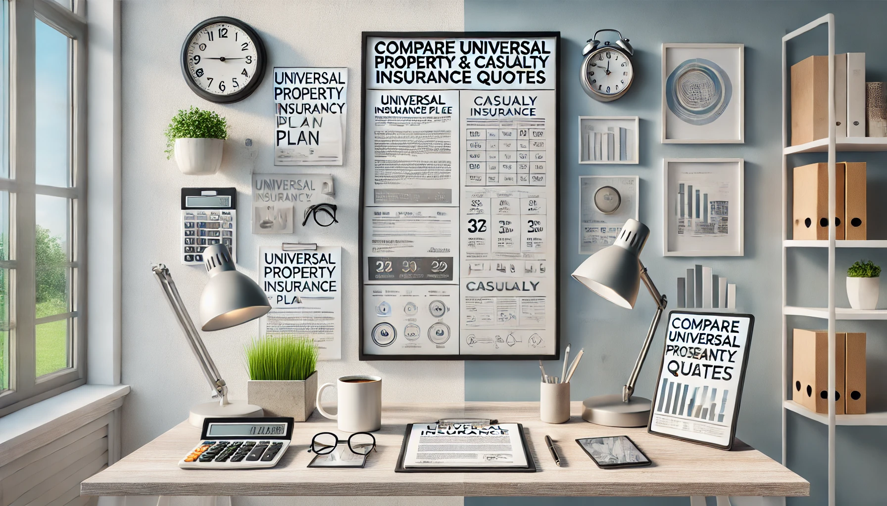 Universal Property & Casualty insurance quote page with a home coverage comparison tool