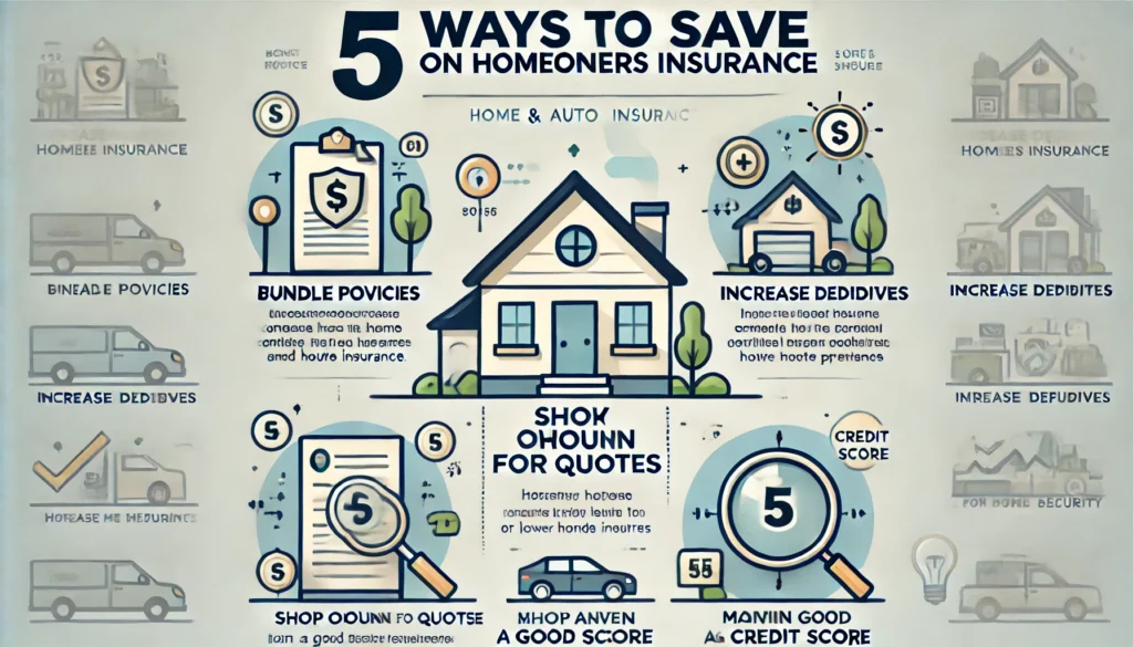 5 ways to save on homeowners insurance