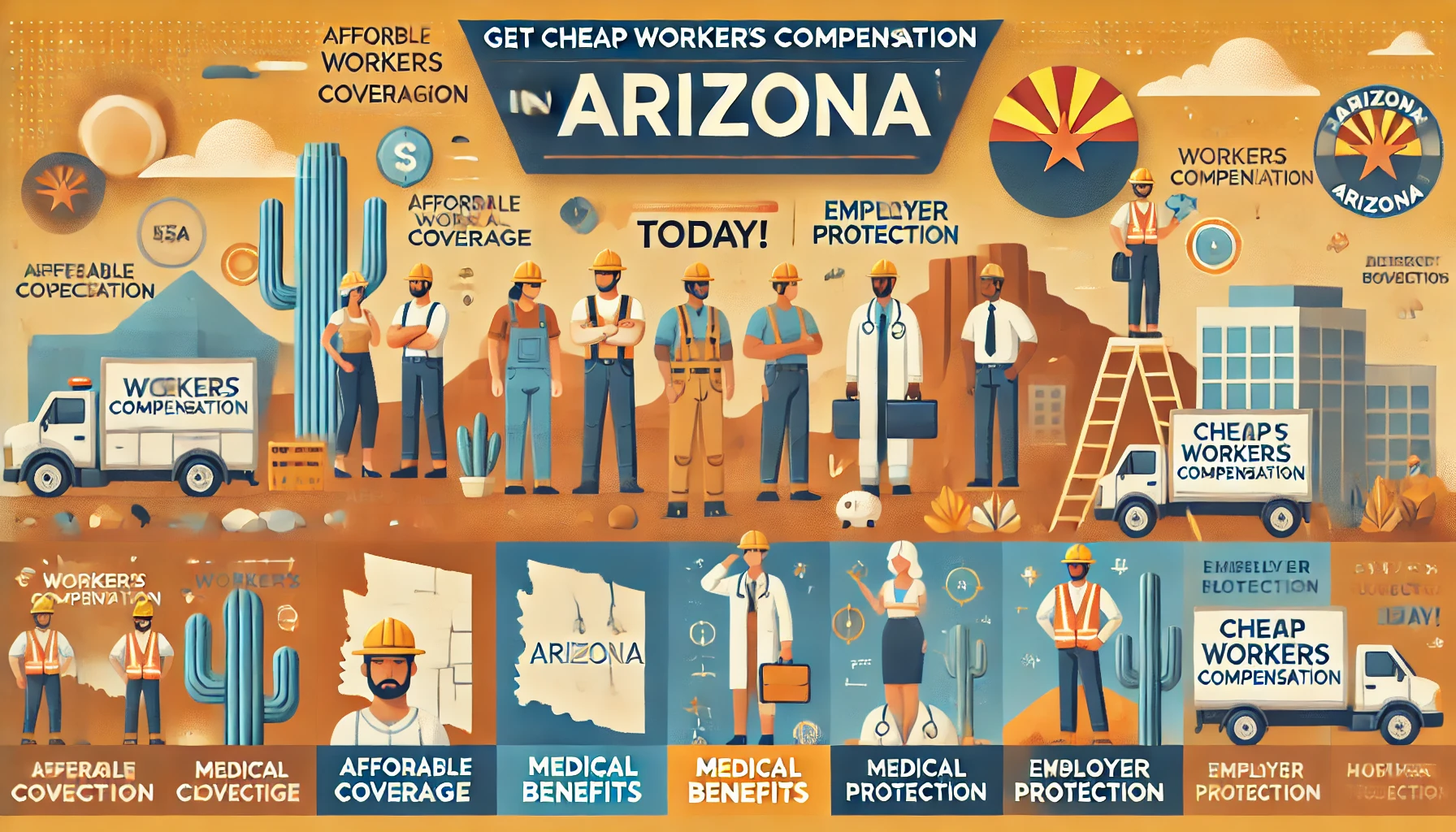 Cheap workers’ compensation insurance in Arizona for 2026 with payroll, class code, jobsite, and online quote planning