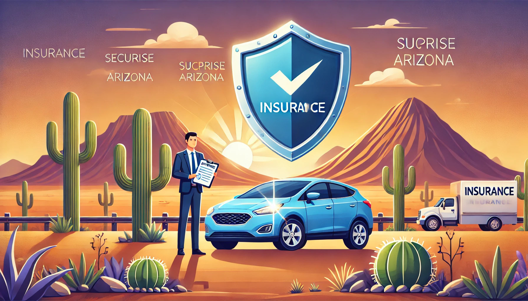 Surprise Arizona skyline and homes — local insurance agent