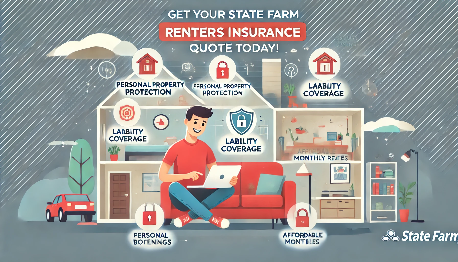 Renters insurance quote guide explaining personal property, liability protection, and loss of use coverage