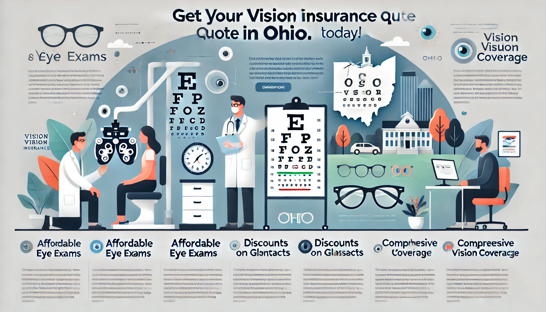 Ohio family reviewing vision insurance options with an independent agent
