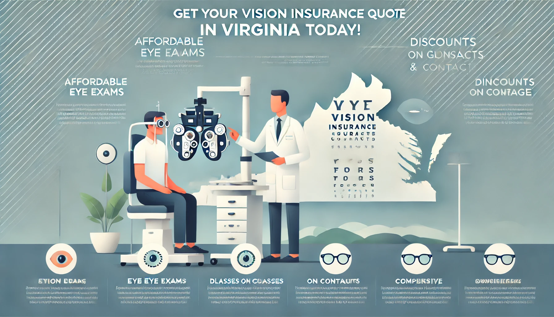 Vision insurance in Virginia: compare plans, allowances and networks for exams, glasses, and contacts