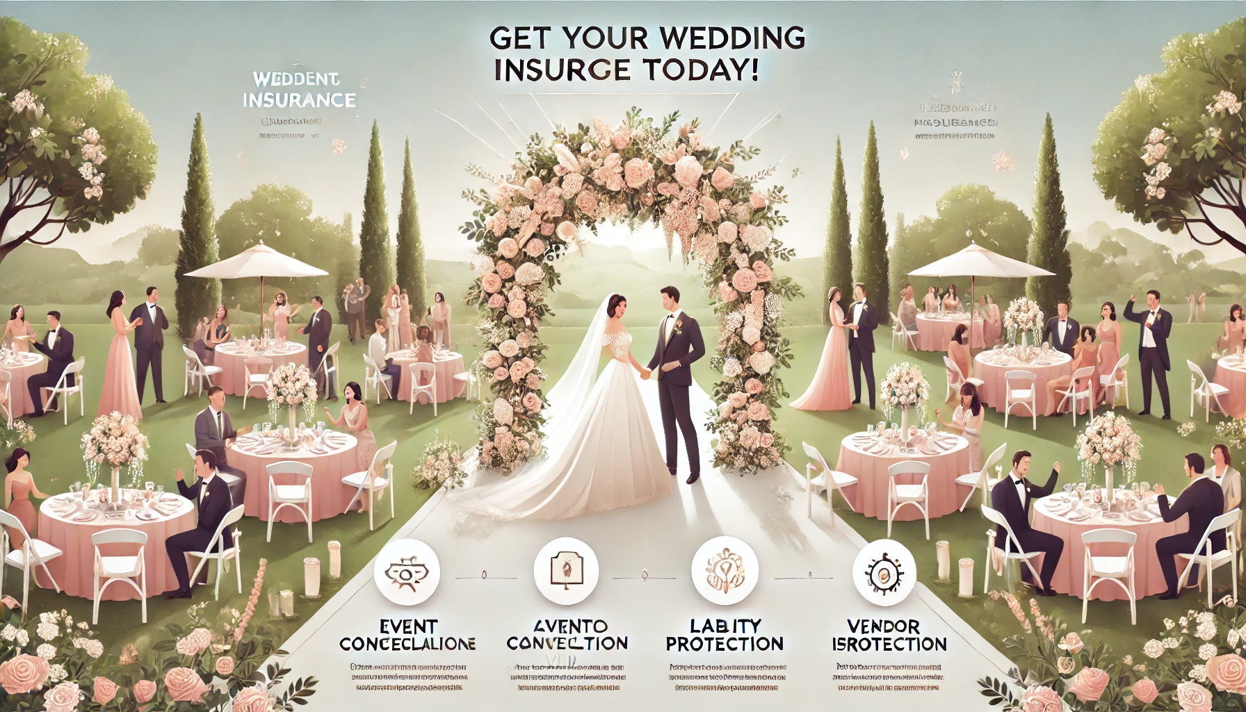 Wedding insurance quote with event liability and cancellation coverage options