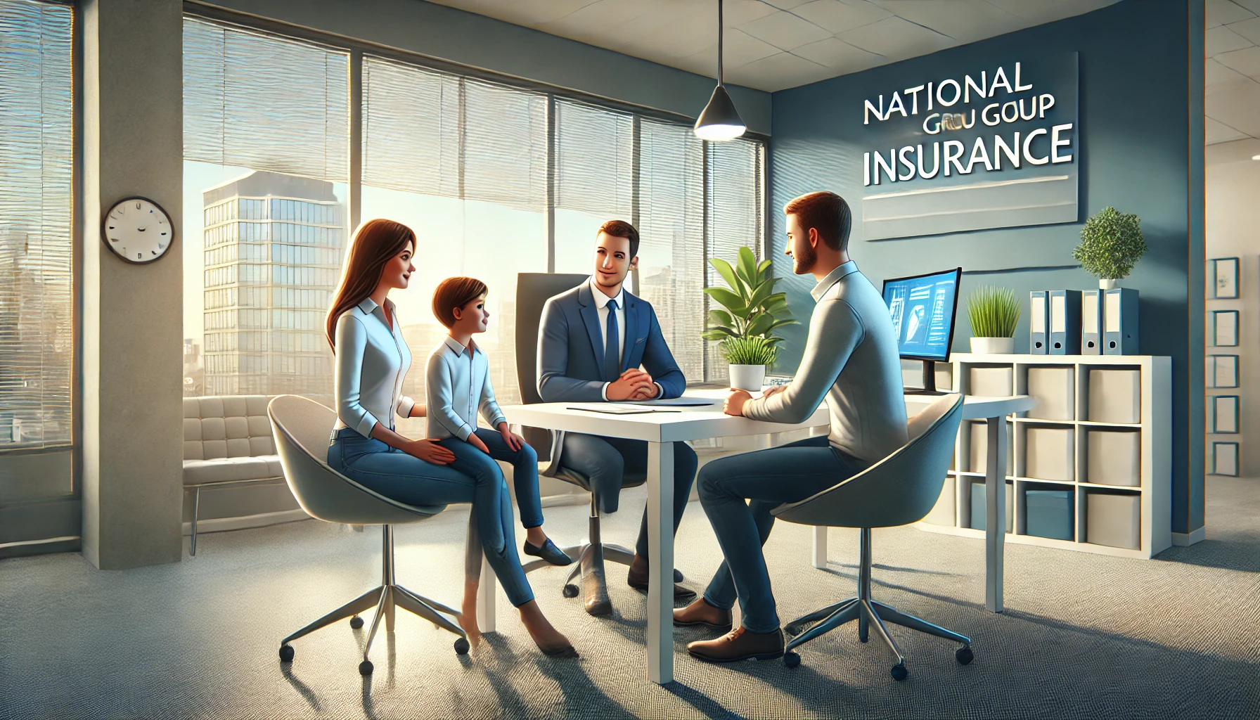 Life insurance quotes—family reviewing term and whole life options