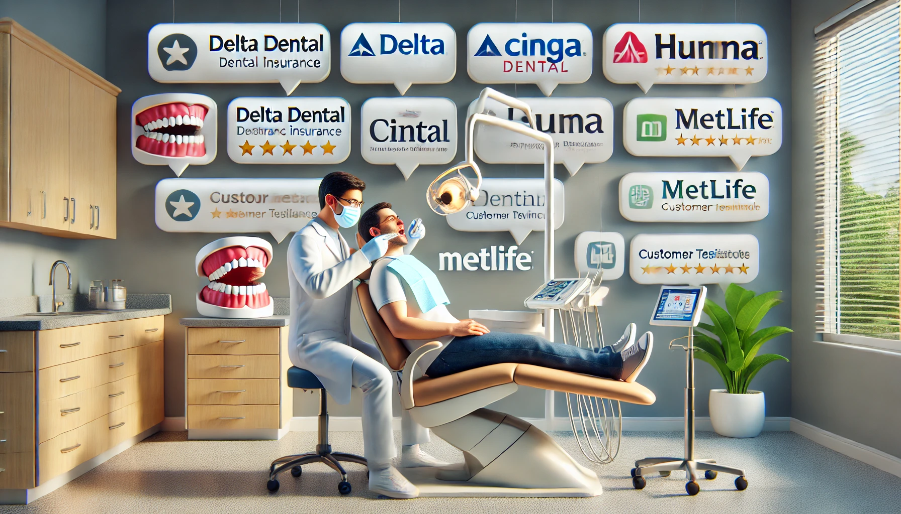 Arizona family comparing dental insurance plans on a laptop with an agent