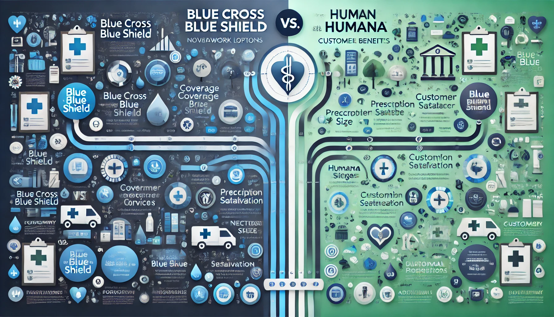 Blue Cross Blue Shield vs Humana comparison for 2026 ACA and Medicare plans