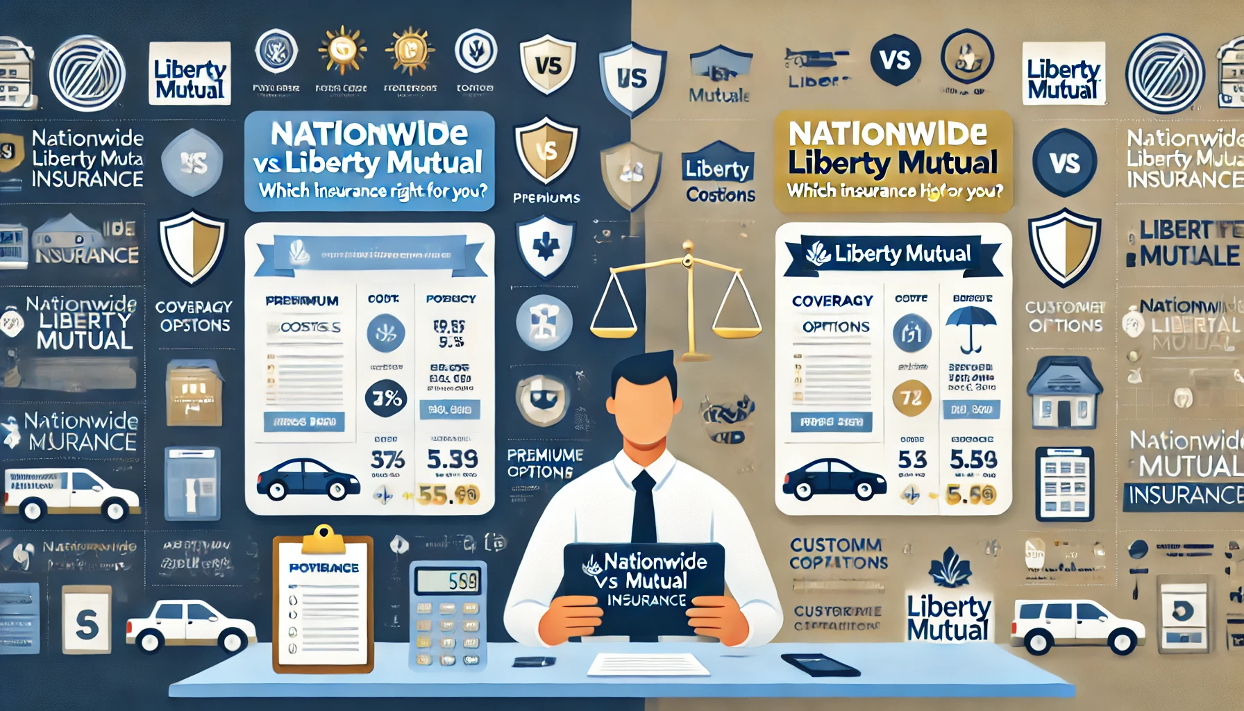 Nationwide vs Liberty Mutual comparison for auto, home, and bundling