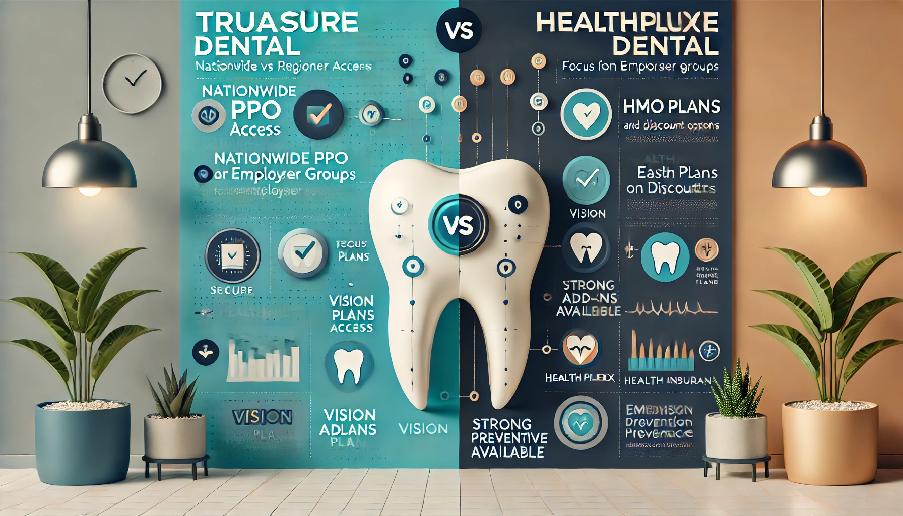 Independent comparison of TruAssure and Healthplex dental plans: networks, plan types, and costs