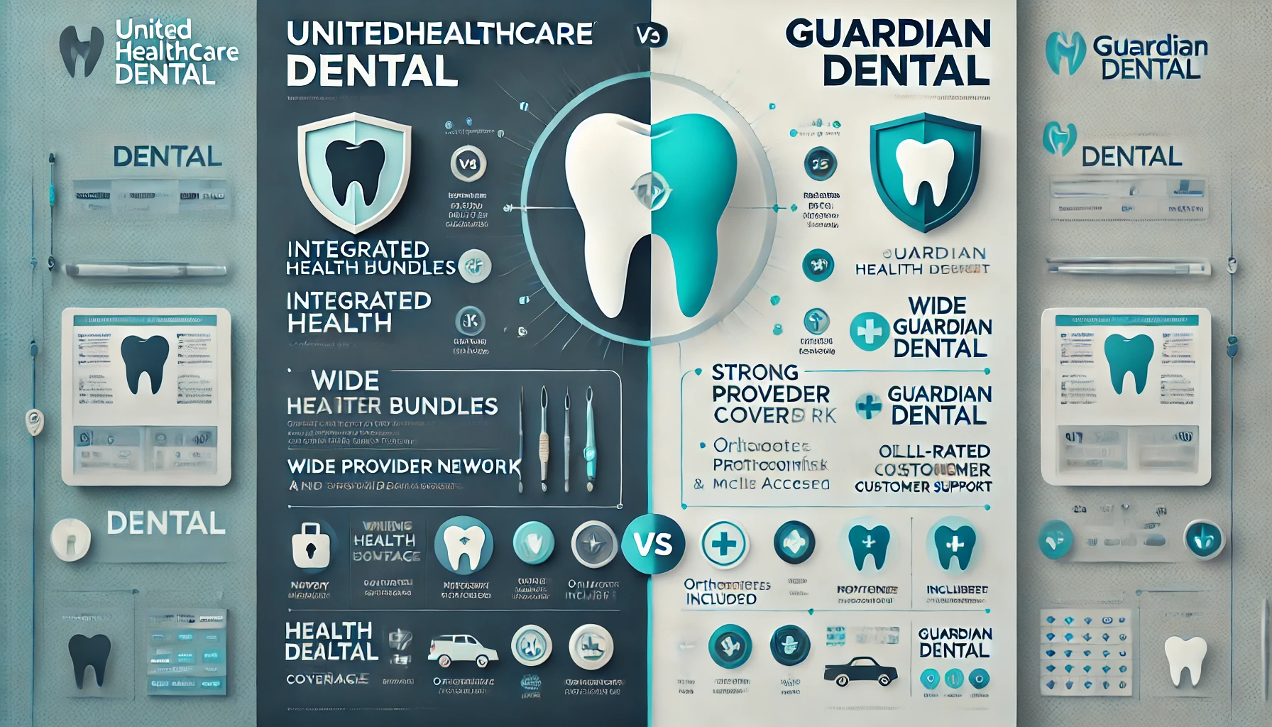 UnitedHealthcare Dental vs Guardian Dental comparison for 2026: networks, annual maximums, implants, orthodontics, and total cost