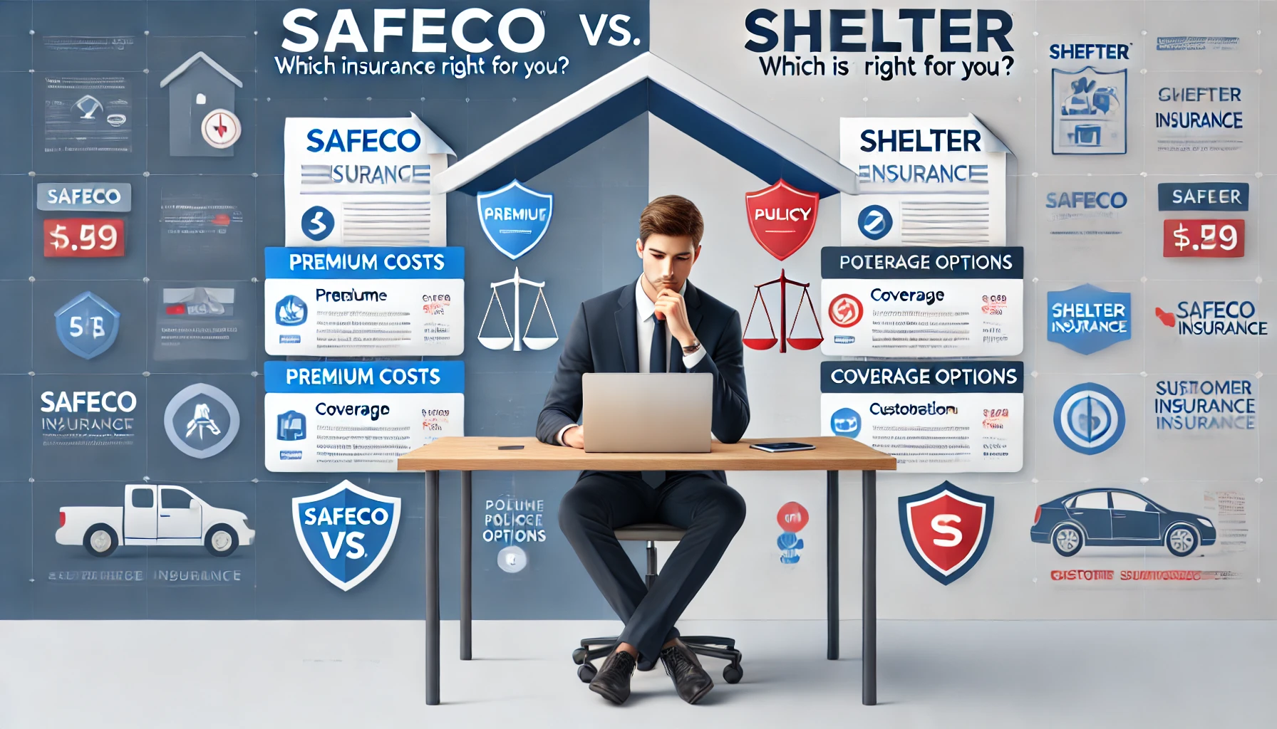 Safeco versus Shelter Insurance comparison for auto and home—coverage, discounts, and claims experience