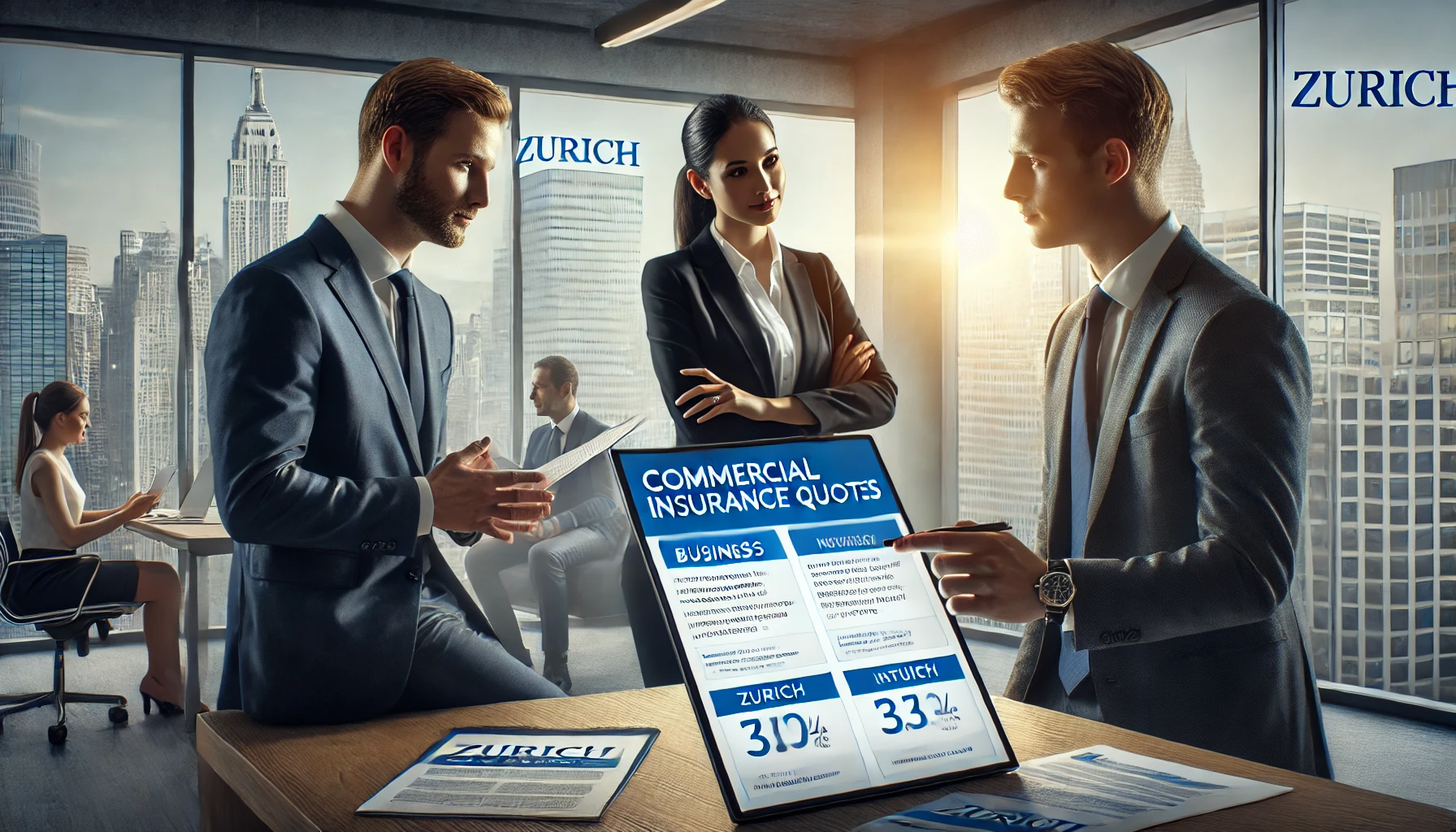 Zurich commercial insurance quotes for general liability, property, workers’ comp, and commercial auto