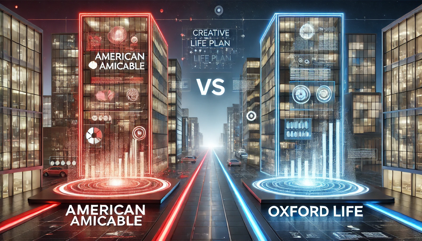 Side-by-side comparison of American Amicable and Oxford Life insurance options