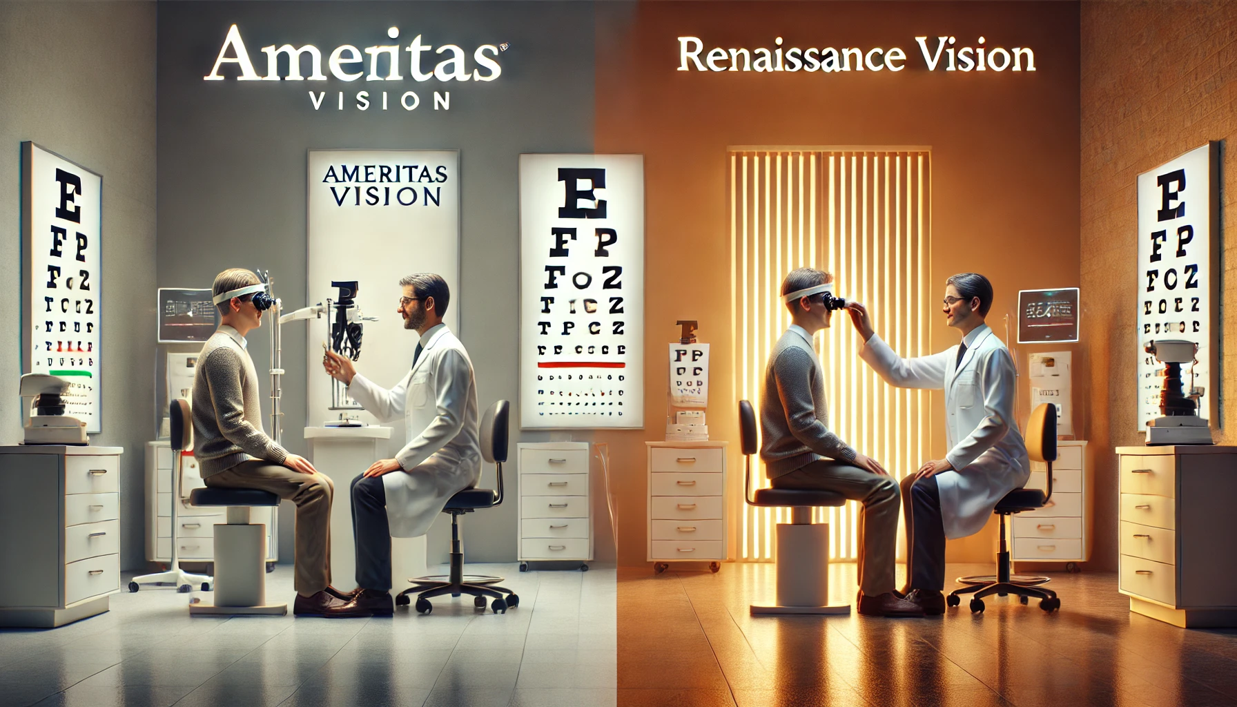 Side-by-side comparison of Ameritas Vision and Renaissance Vision plans