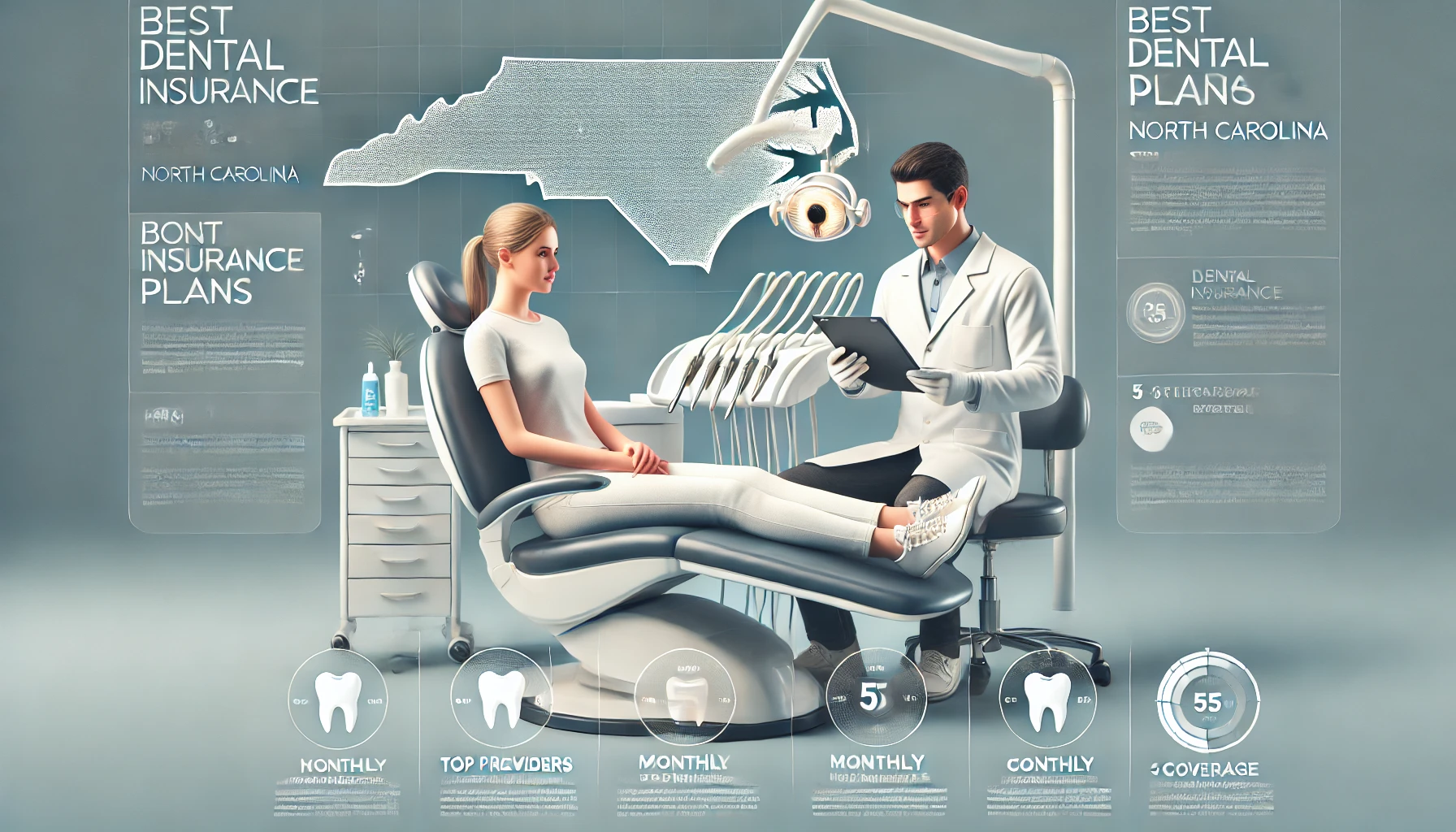 North Carolina dental insurance options—family at dentist in Charlotte reviewing plan choices