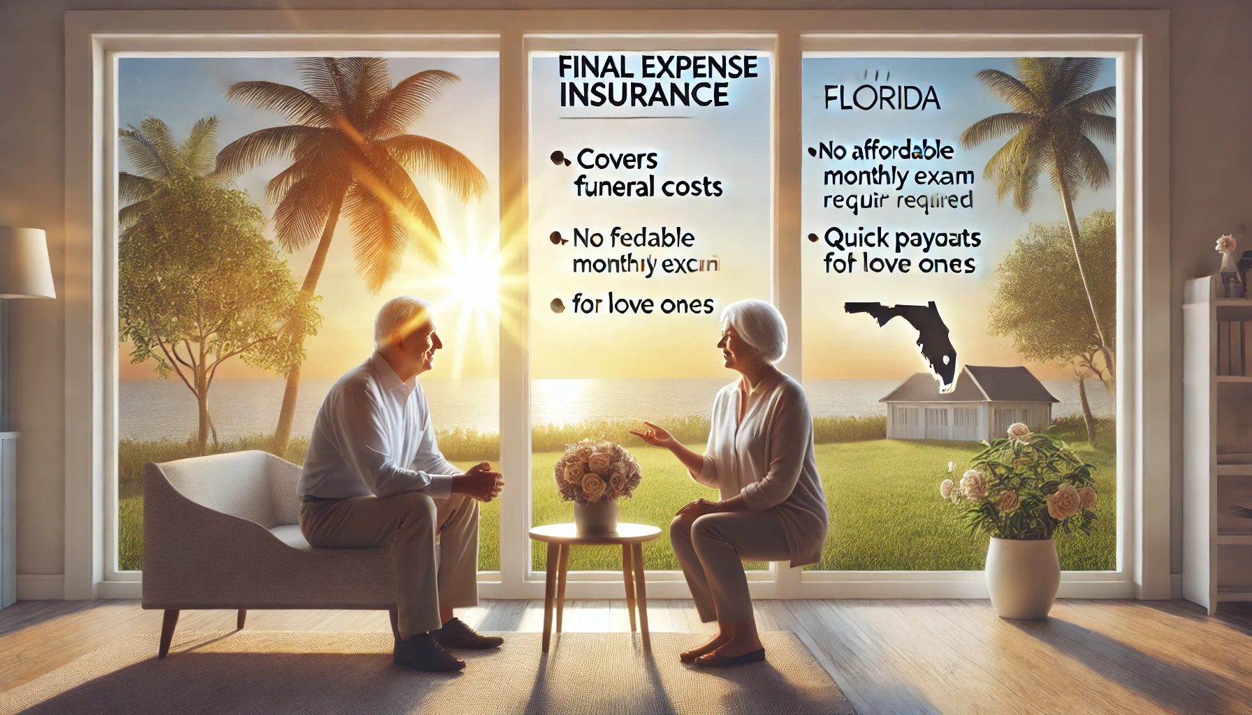 Florida senior reviewing final expense whole life burial insurance options to help cover funeral and end-of-life costs
