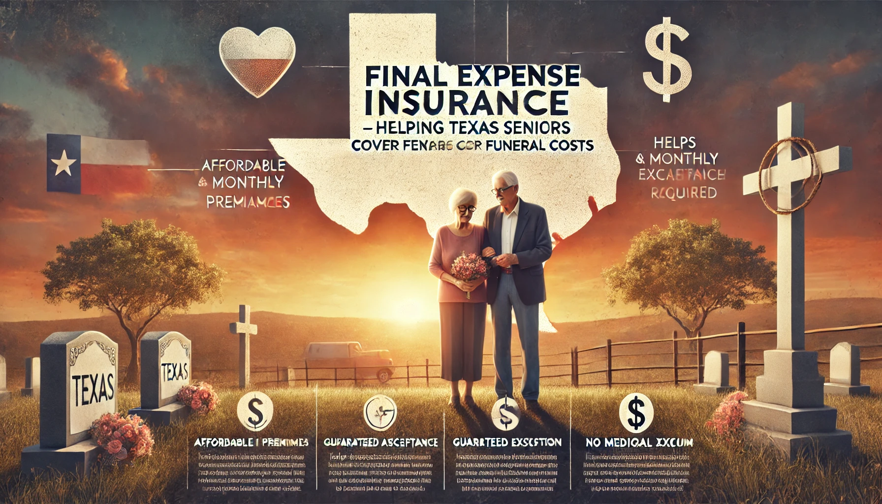 Texas seniors reviewing final expense (burial) insurance options with an independent agent