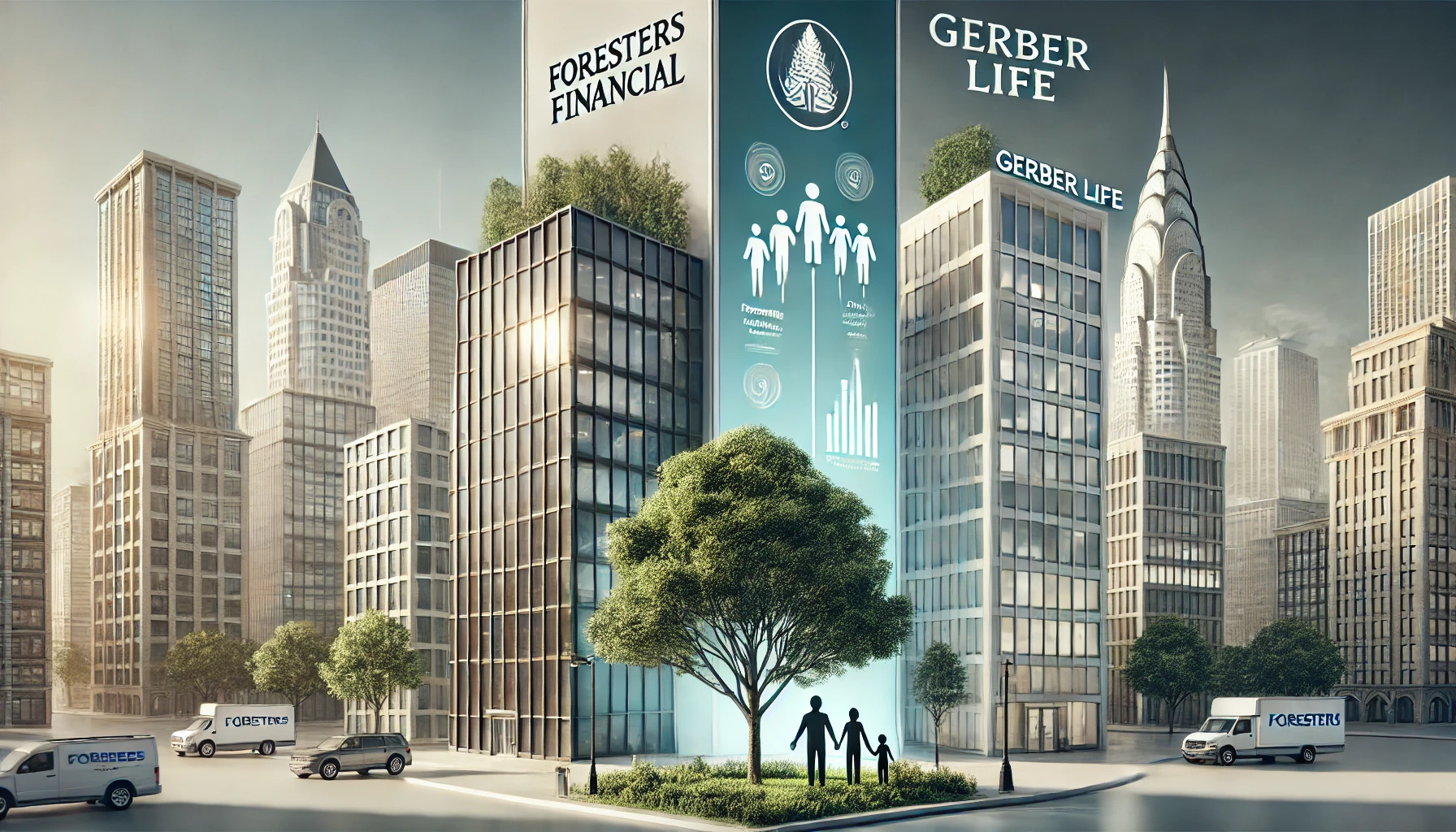 Independent comparison of Foresters Financial and Gerber Life insurance options for families