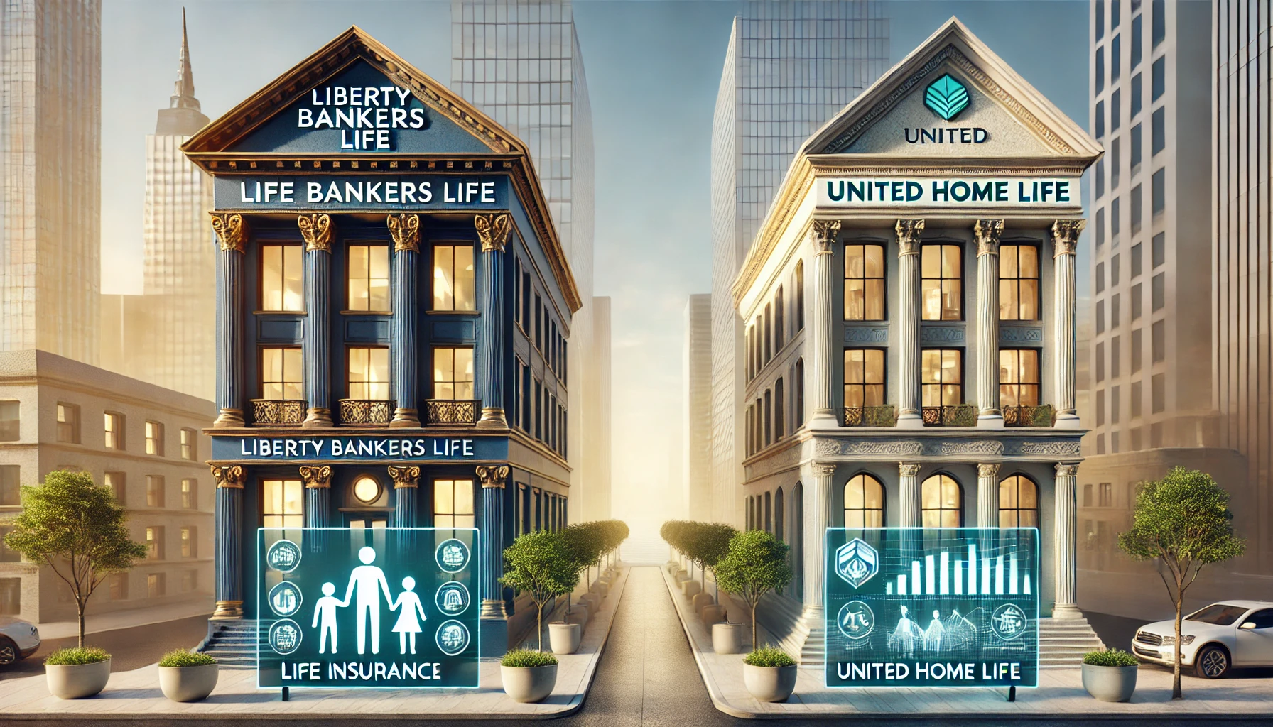 Side-by-side life insurance comparison: Liberty Bankers Life versus United Home Life