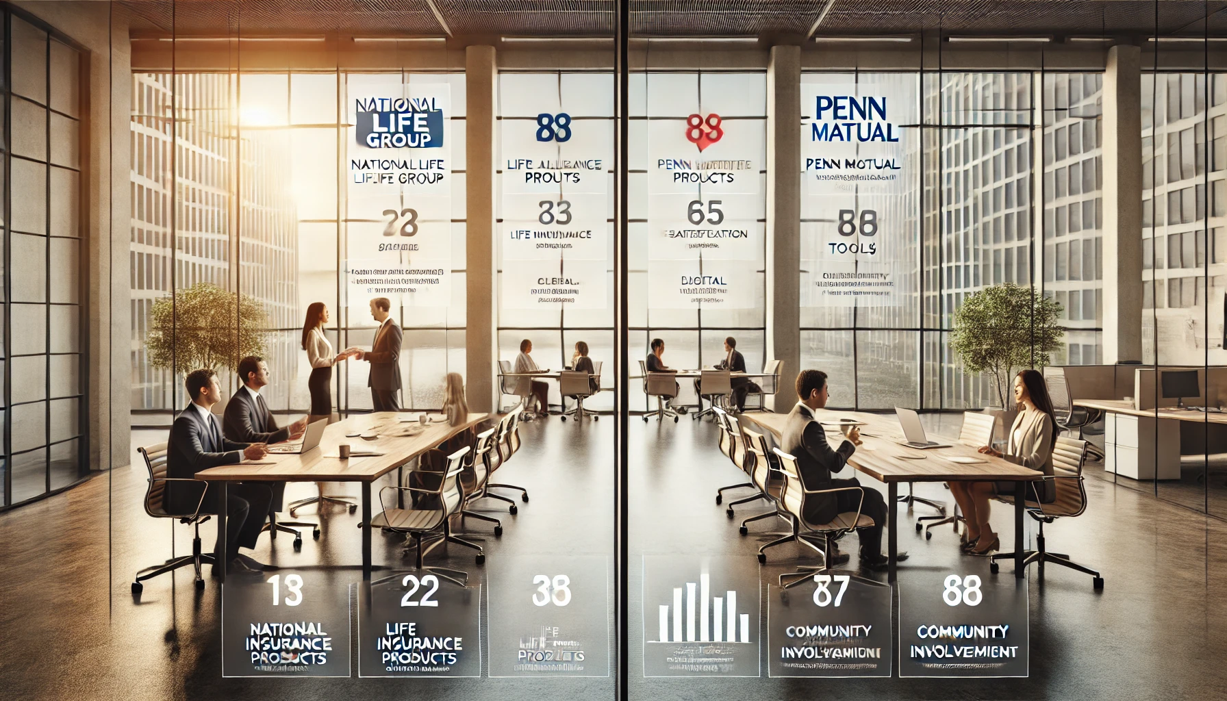 National Life Group vs Penn Mutual — compare term, whole life, IUL, riders, and underwriting