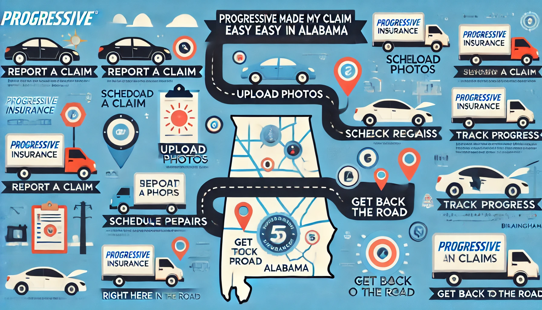 Progressive policyholder in Alabama getting local help filing an auto and home insurance claim