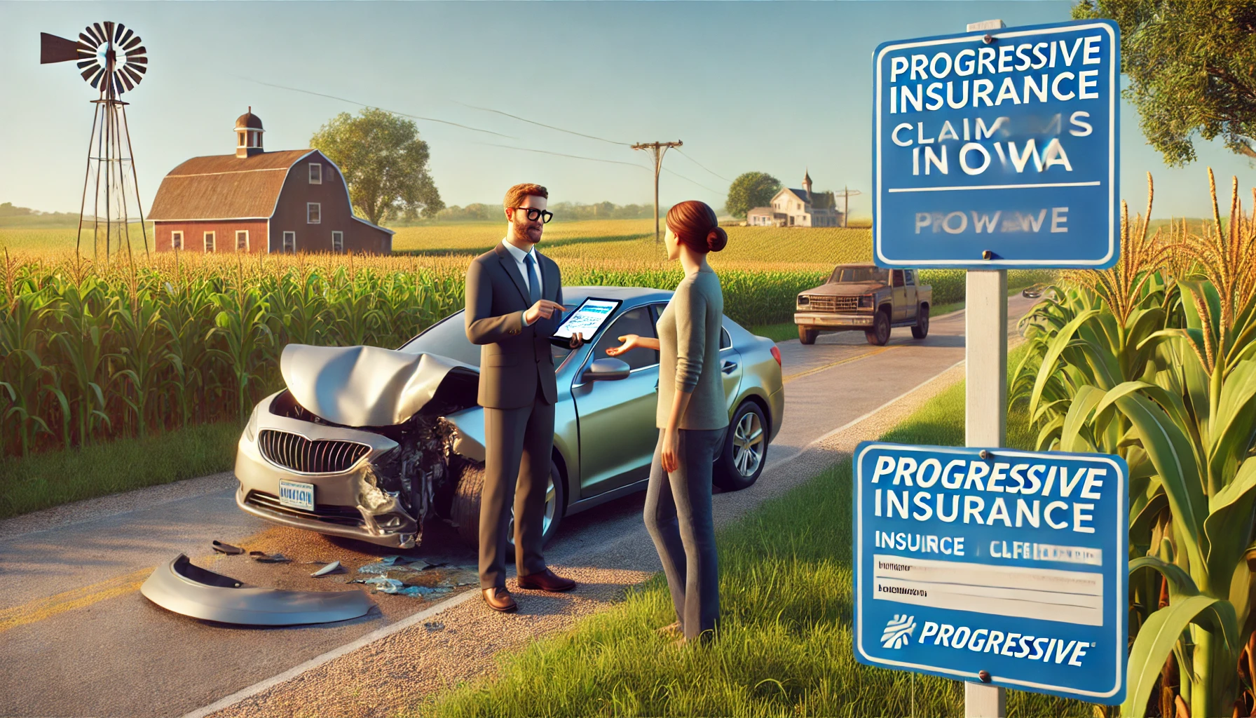 Progressive insurance claims in Iowa guide with hail and deer collision examples