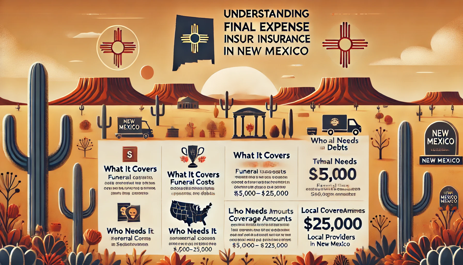 New Mexico couple reviewing final expense insurance options with an independent agent