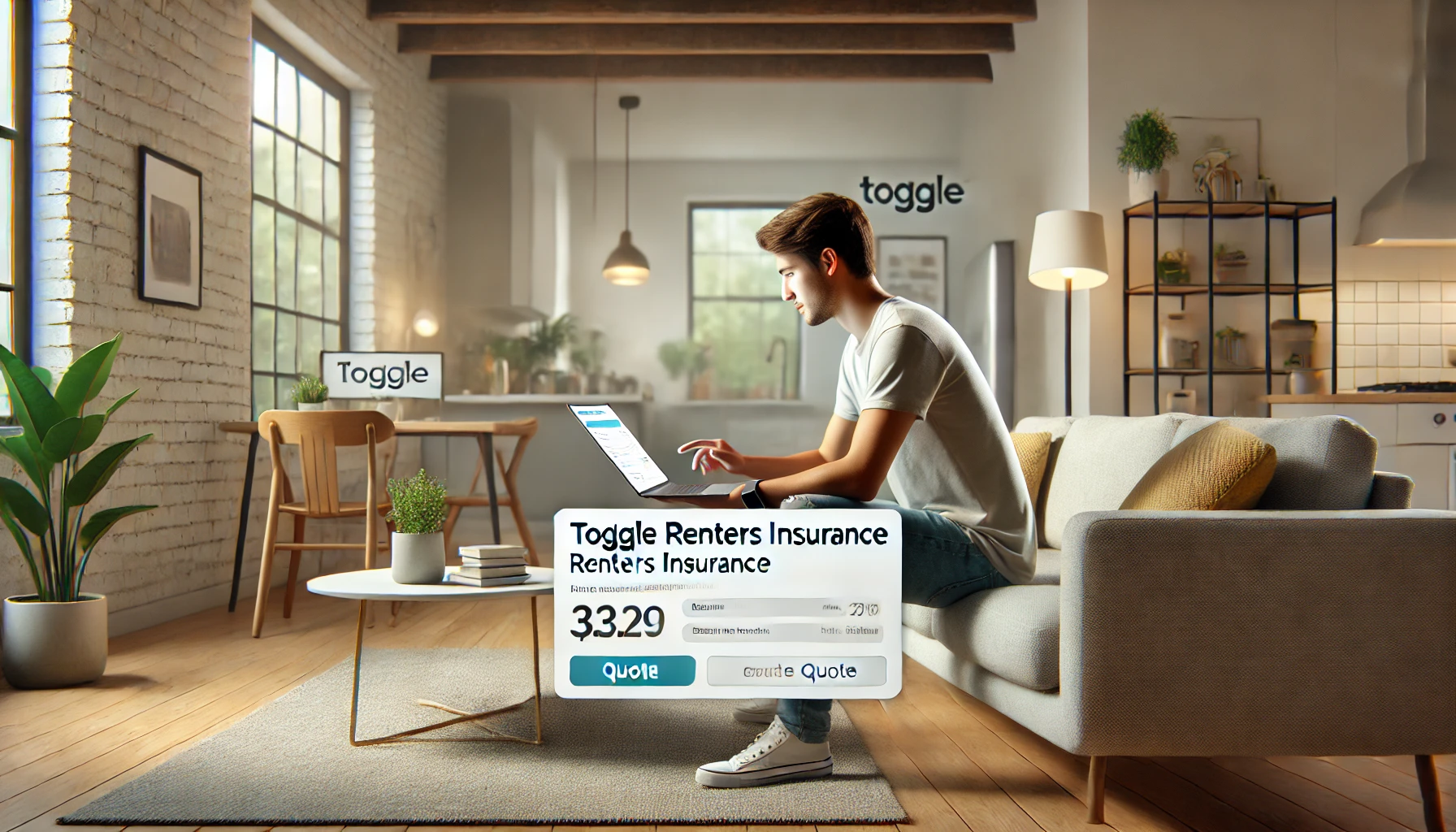 Renter comparing Toggle renters insurance quote with other carriers