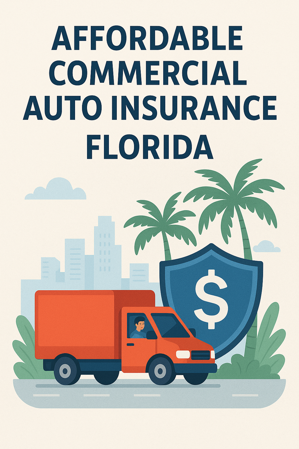 Florida commercial vehicles on a highway representing fleet and contractor commercial auto insurance coverage