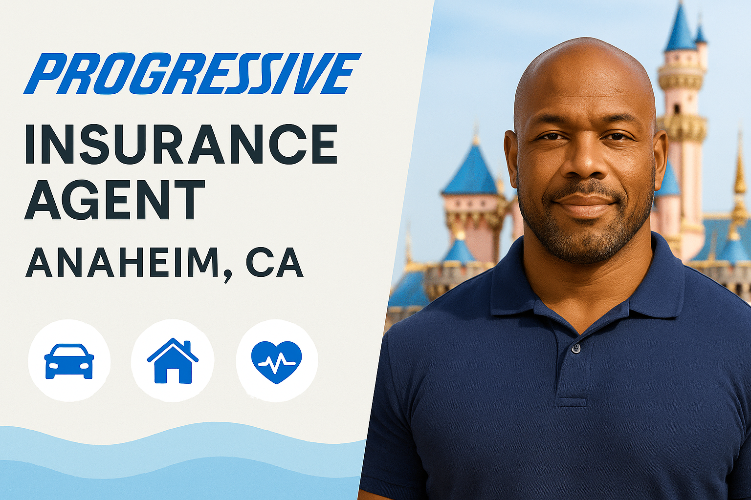 Anaheim, CA skyline and freeway network representing local Progressive insurance coverage