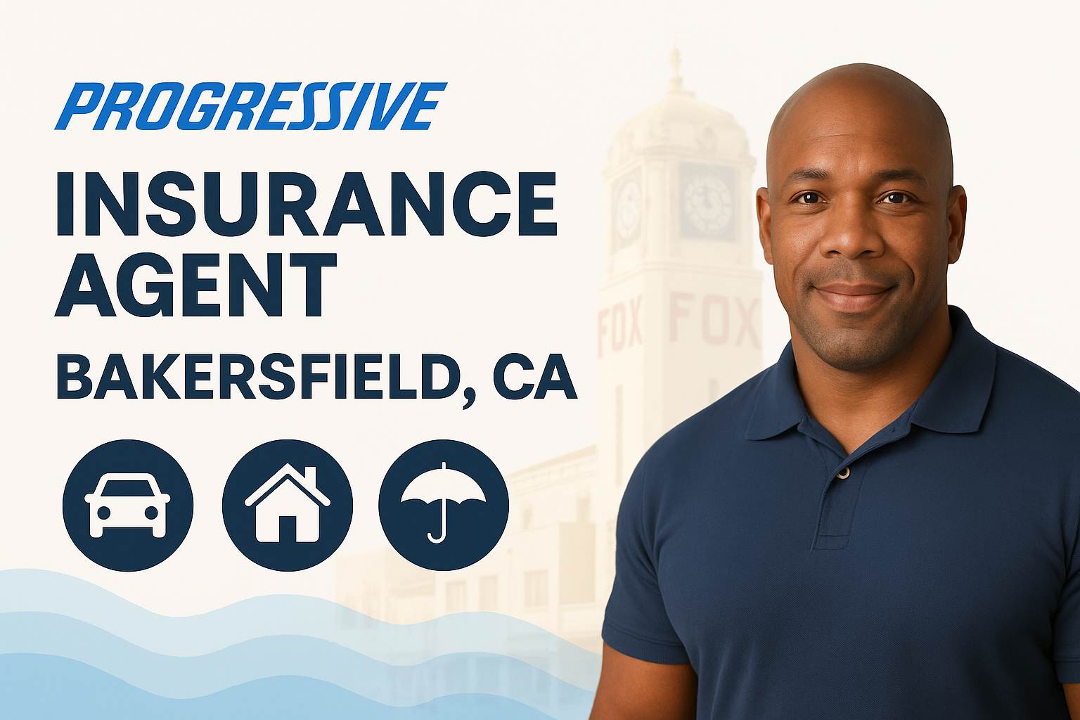 Progressive insurance agent in Bakersfield California—comparing auto, home, renters, motorcycle, boat and RV coverage