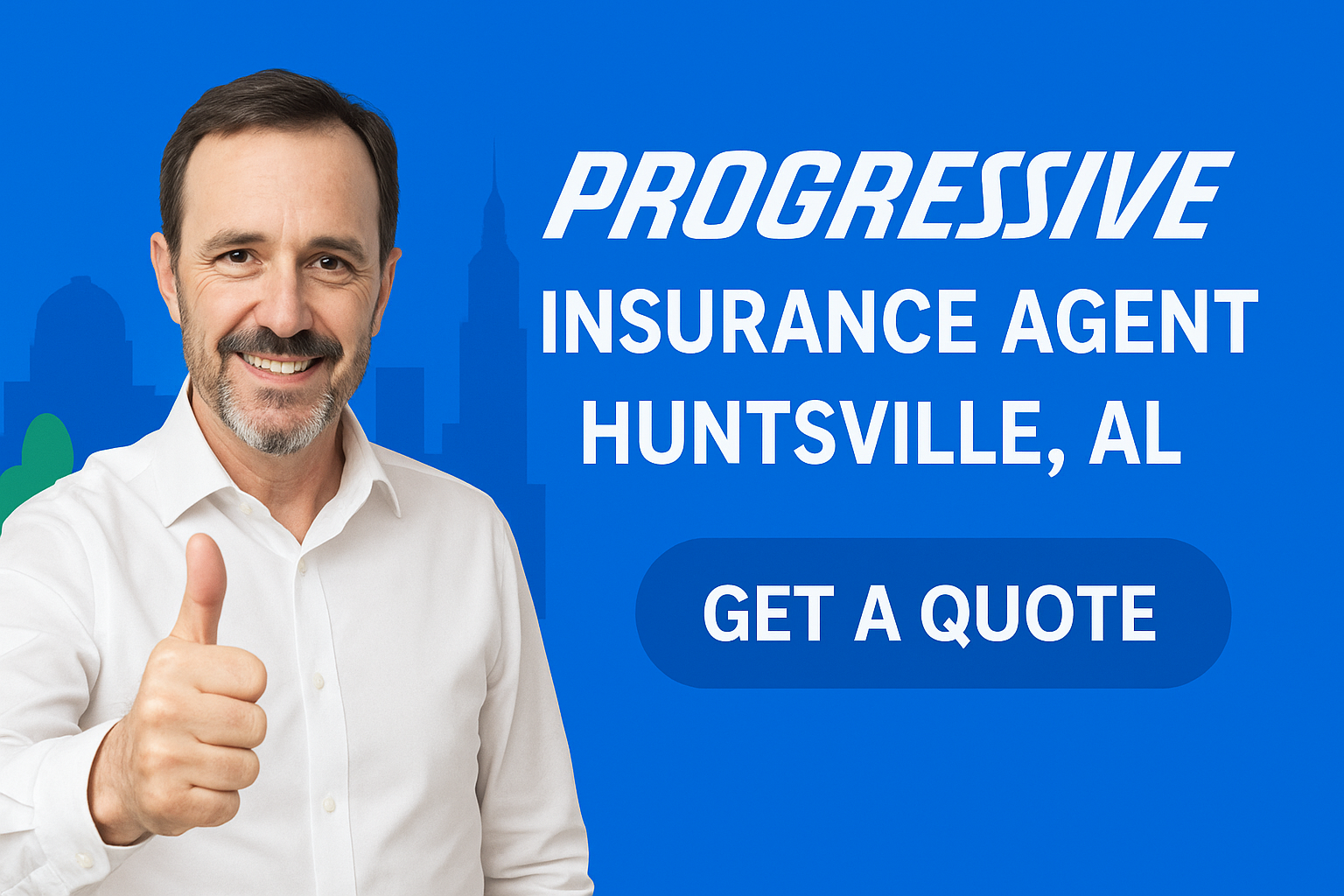 Progressive insurance agent in Huntsville, Alabama helping households compare auto, home, boat, and commercial quotes