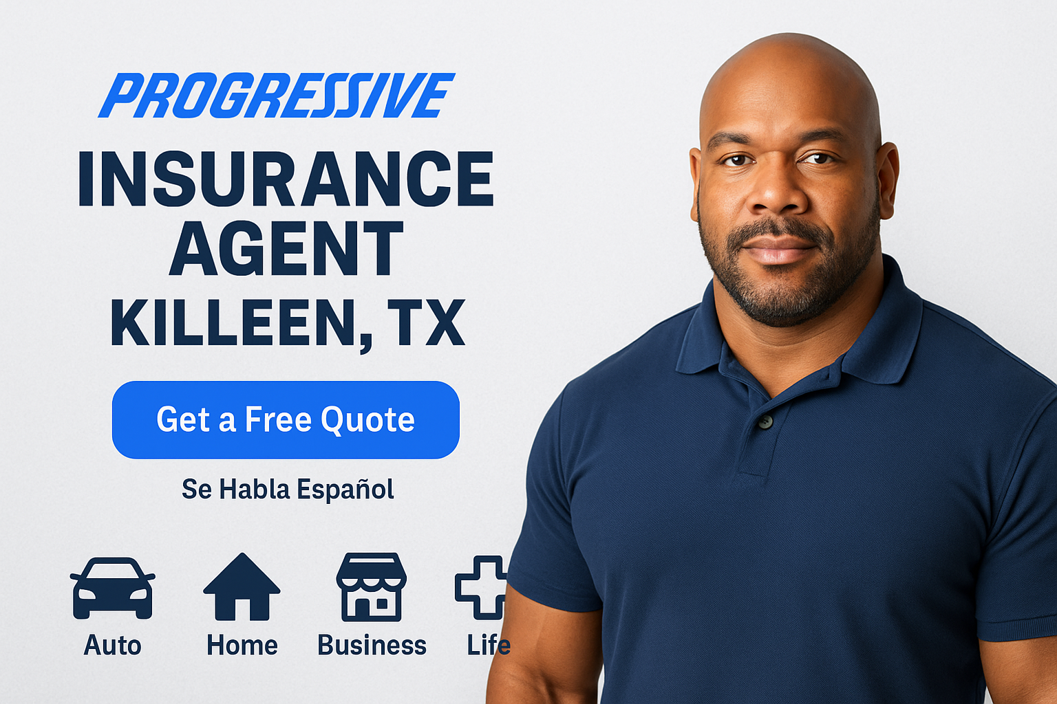 Independent Progressive insurance agent helping a Killeen, Texas driver review policy options