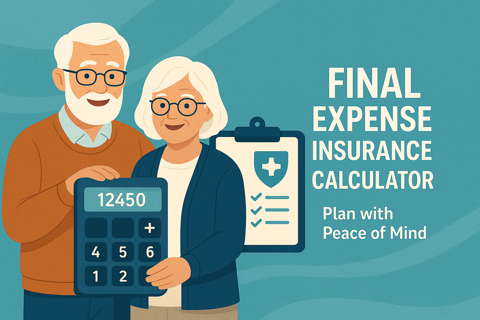 Final expense insurance calculator showing funeral budget, medical bills, savings, and estimated burial coverage needs