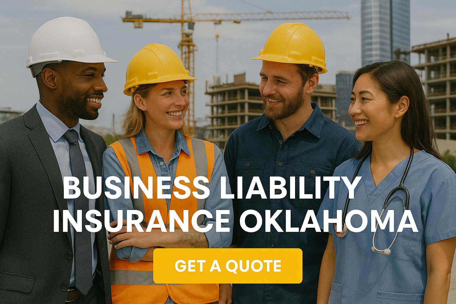 Oklahoma small business owner reviewing general liability coverage with an independent agent