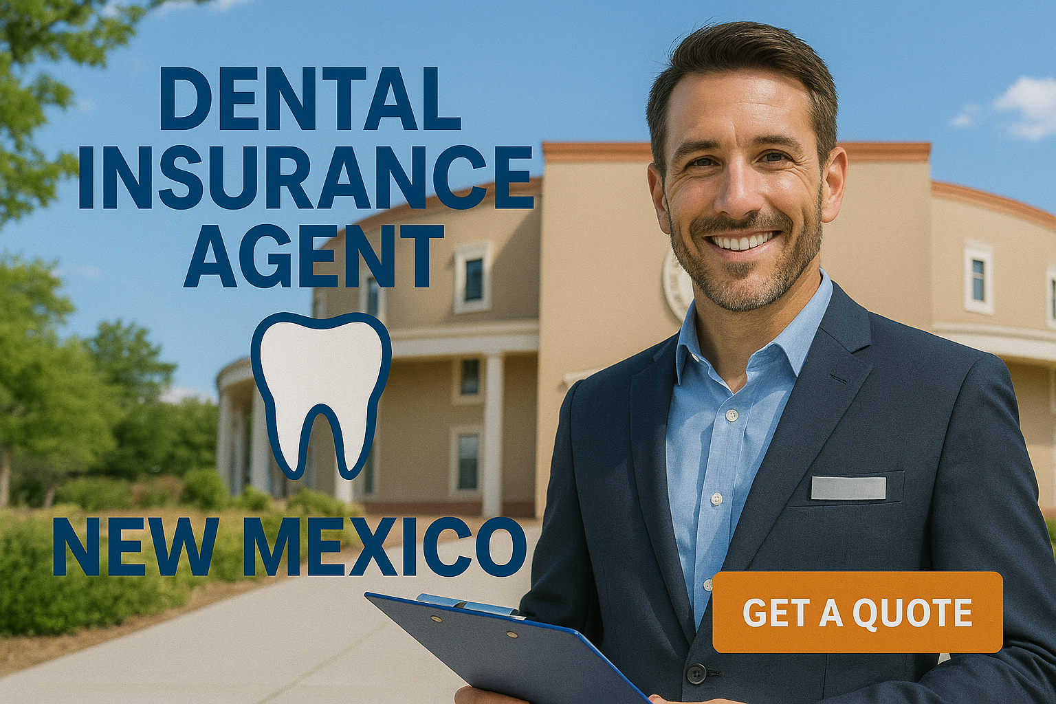 New Mexico dental insurance agent reviewing plan options with a family