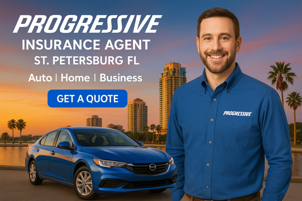 Progressive insurance agent in St. Petersburg Florida helping coastal residents compare coverage