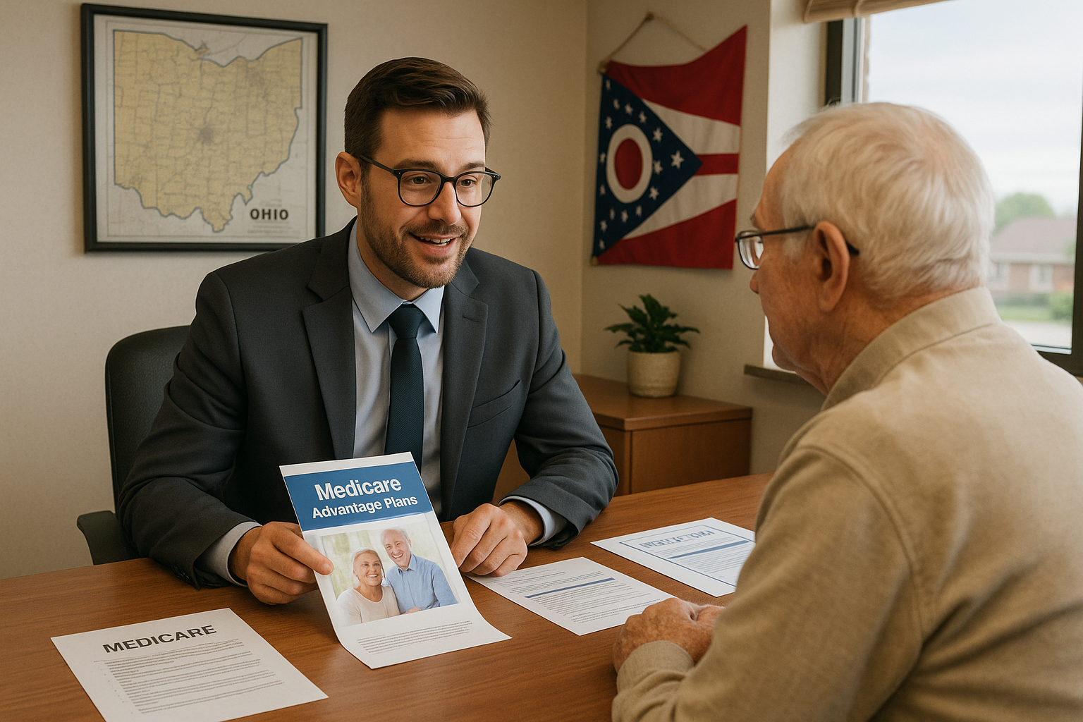 Ohio Medicare Advantage agents helping beneficiaries compare 2026 plans by county
