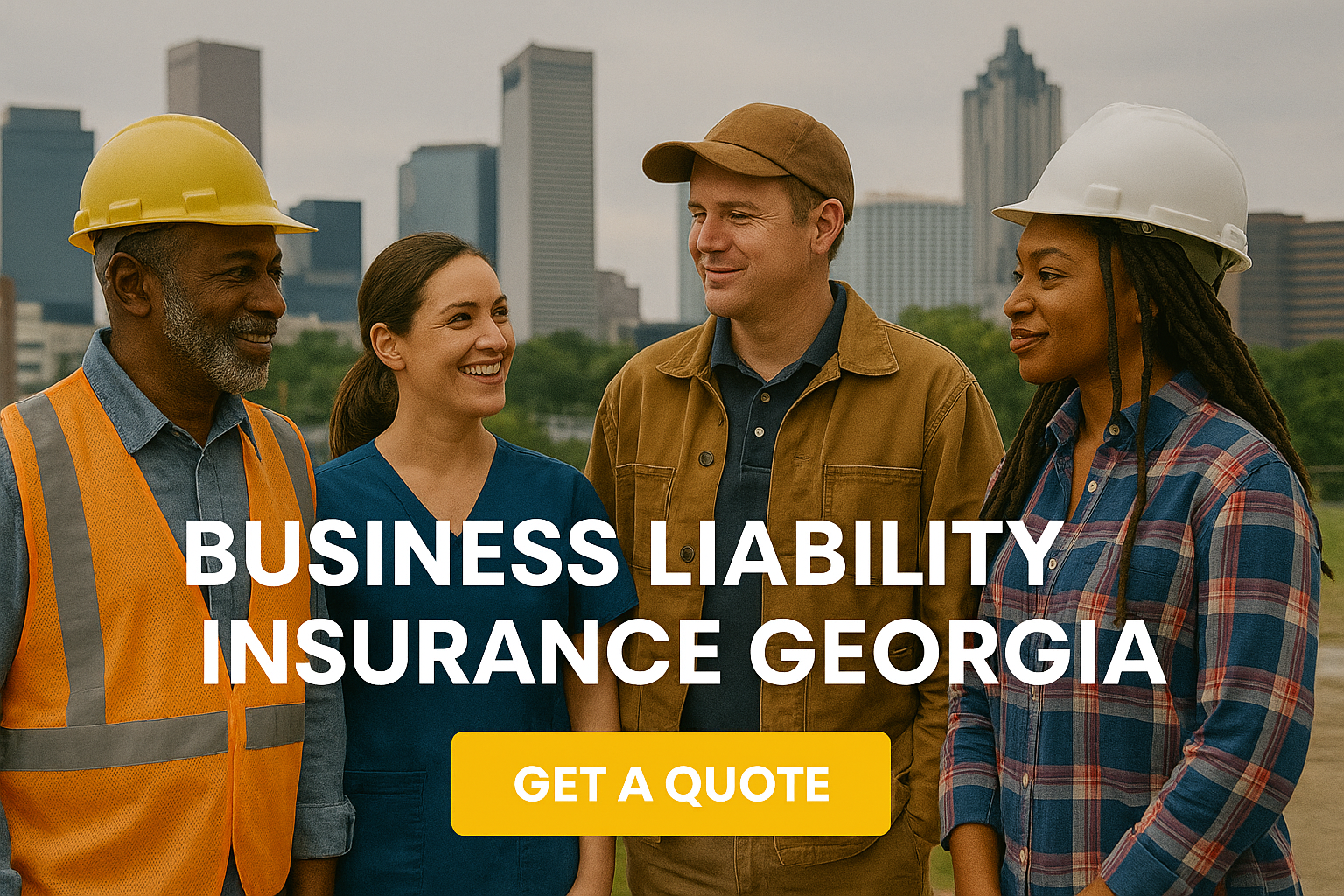 Georgia small business owner reviewing a business liability insurance quote with an independent agent