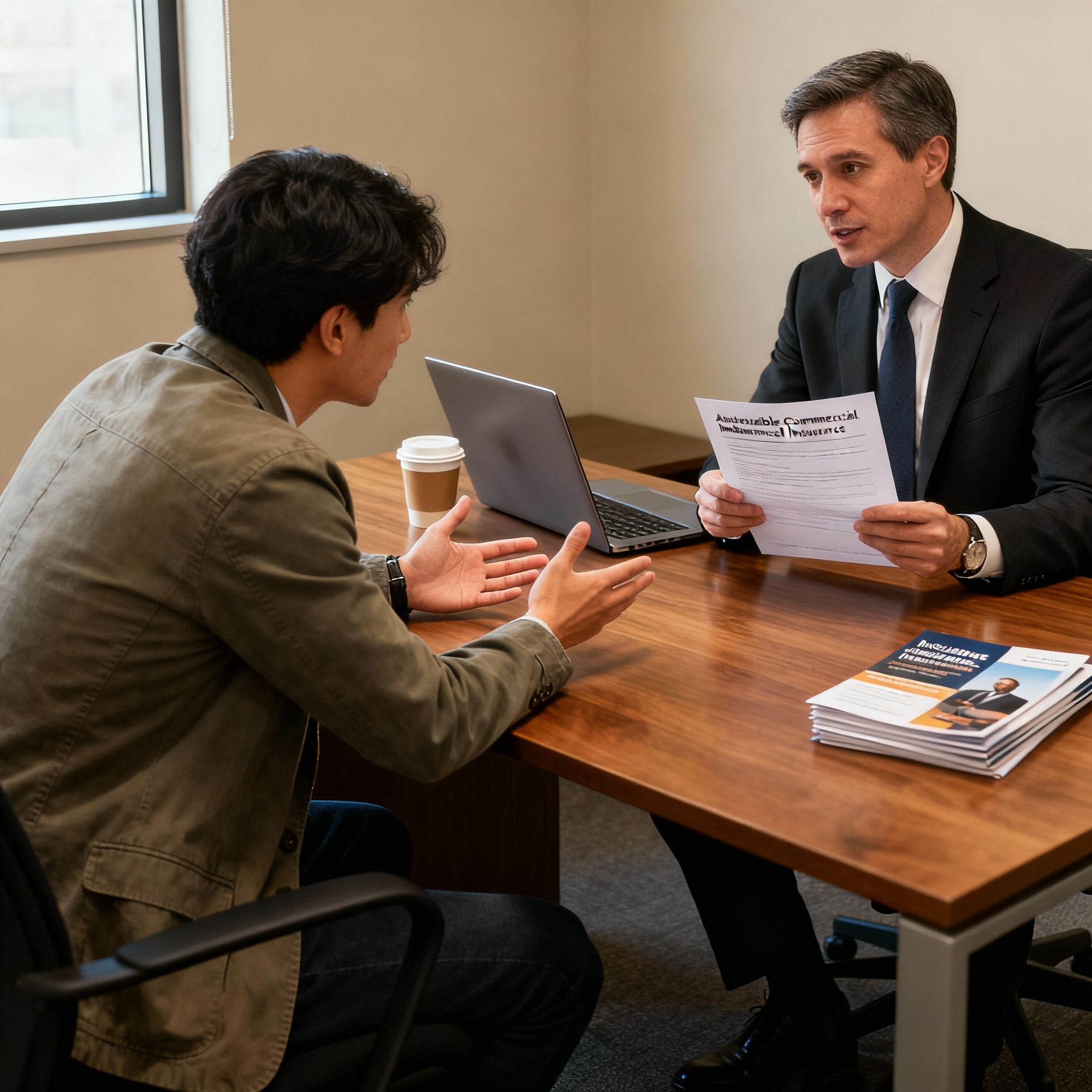 Affordable commercial insurance protecting a small business team and their operations