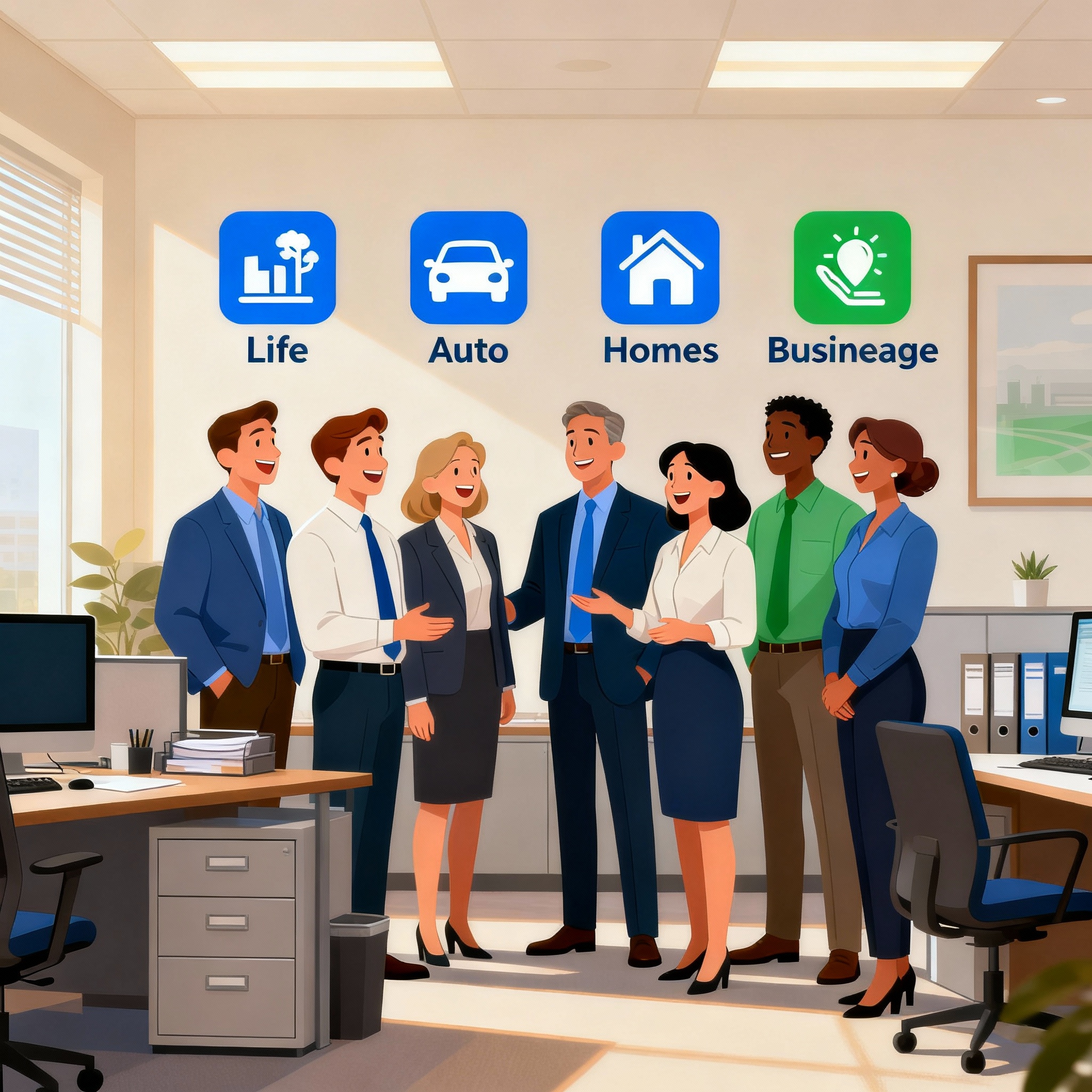 Independent Dallas insurance agent helping a family compare coverage options