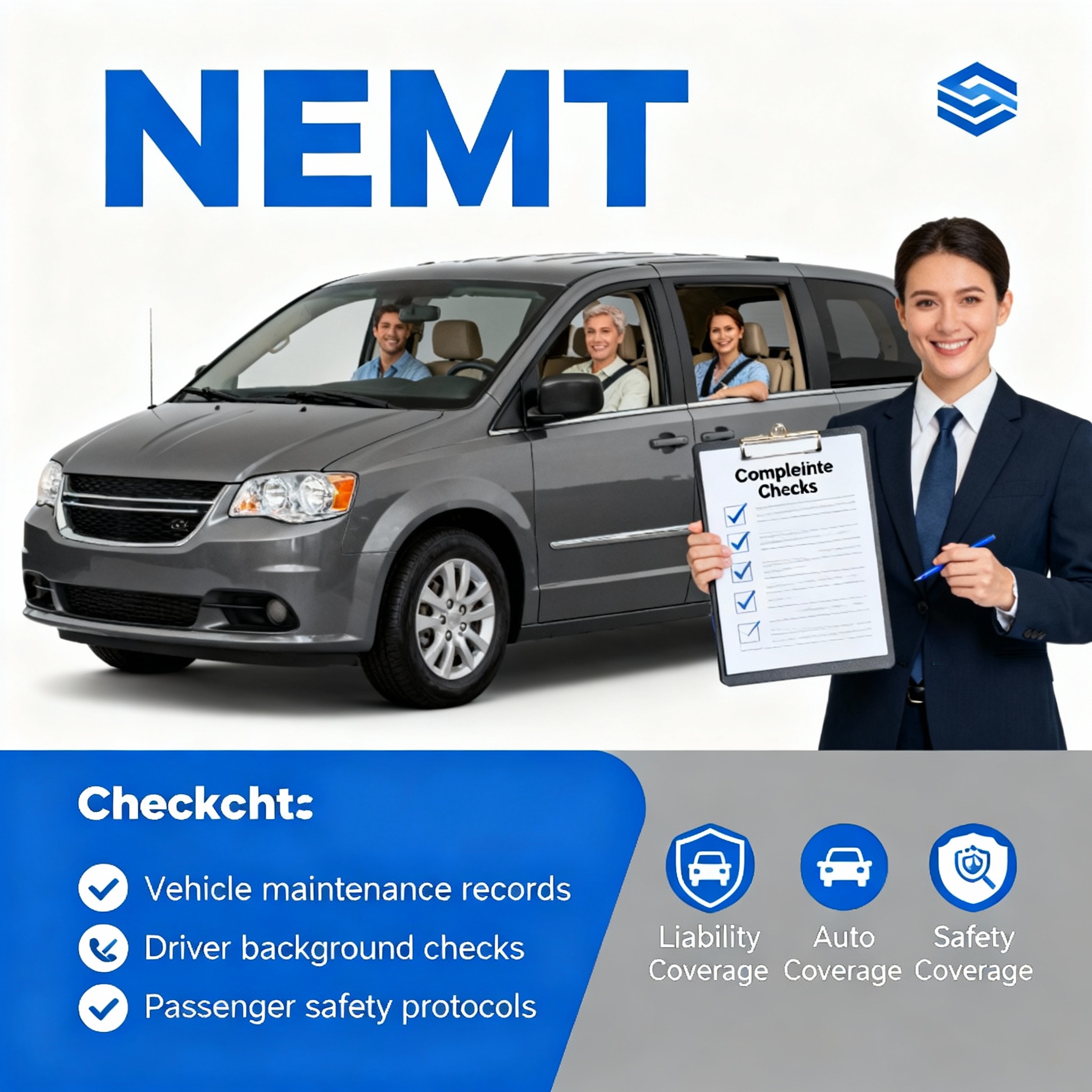 NEMT driver assisting a passenger into a wheelchair-accessible van